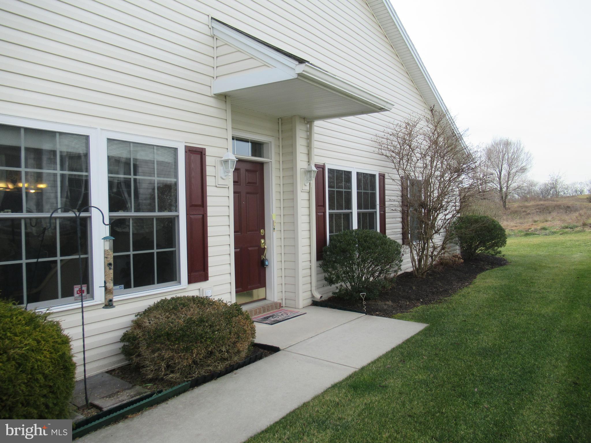 Well cared for Condo in North Middleton Township -Lehman's  Crossing

Large living room with gas fireplace opens to secluded patio to enjoy bird watching and other wildlife.  The dwelling has two bedrooms, two full baths, eat-in kitchen with bright breakfast area, plus a more formal dining  space.
The laundry room opens to a finished 2-car garage, and there is ADT security installed.  All appliances are included.   Lawn maintenance, snow/ice removal, and exterior maintenance are included in the monthly condo fee.