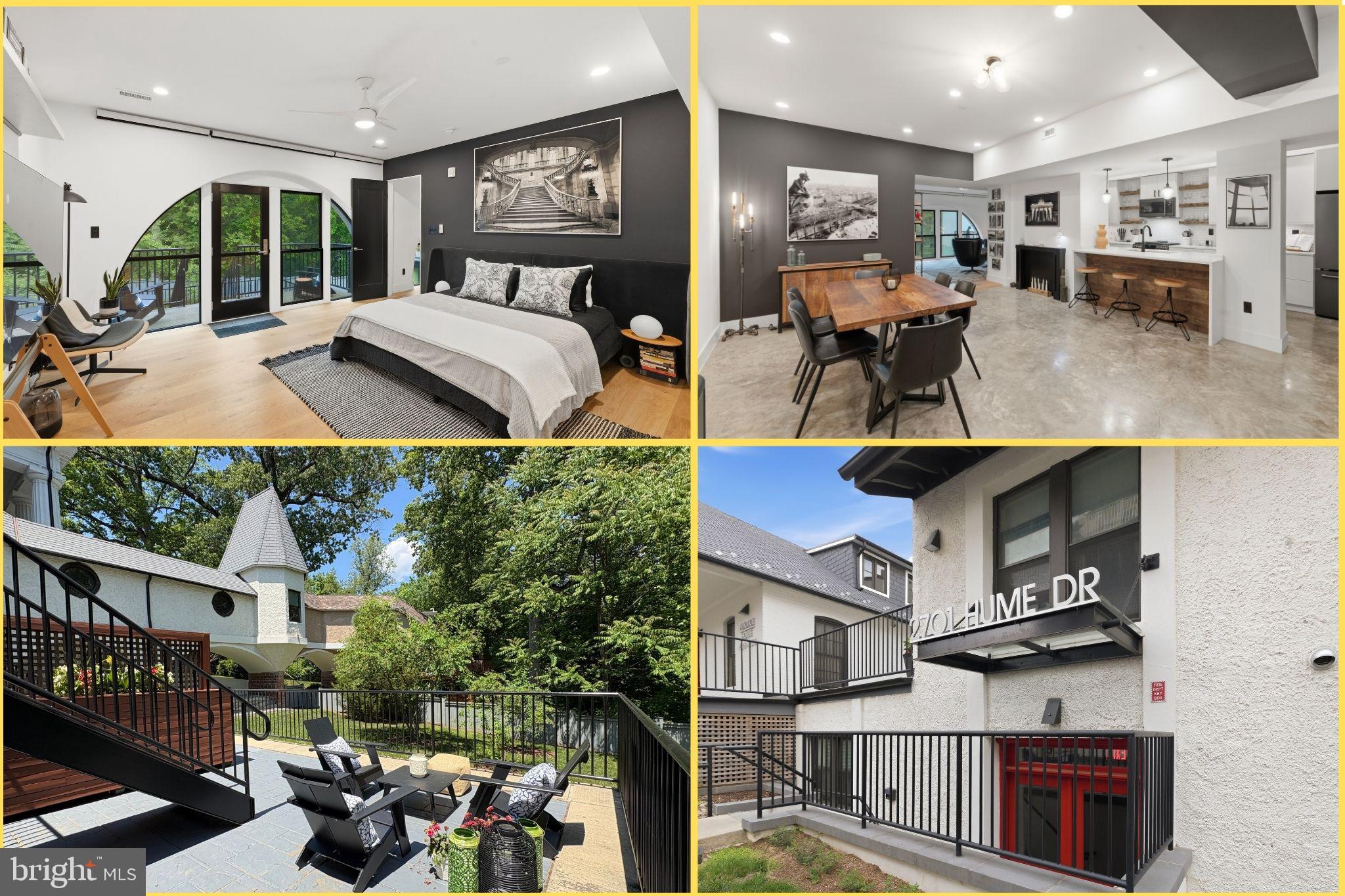 One-of-a-kind, rare, glen-facing residence in the historic National Park Seminary community offering the perfect blend of luxury condo living, private outdoor access, and unbeatable convenience. This expansive 1BR/1.5BA home with 2 assigned parking spaces (one garage & one surface lot) features over 1,300 square feet of open living space with polished concrete floors, dramatic half-crescent windows, upgraded designer lighting, premium Buster + Punch switches and outlets, and abundant natural light throughout.

Unlike most condos, this home offers private patio entry with direct access to the fenced backyard and glen — ideal for dog owners, outdoor living, and easy everyday convenience. Skip the lobby and elevator entirely with direct rear access to both the patio and garage.

The oversized bedroom, spacious living and dining areas, Hunter Douglas motorized shades, smart locks, and Philips Hue lighting create a modern, comfortable retreat that feels both sophisticated and functional.

Includes one garage parking space, one outdoor parking space, and a large, private storage room.

Enjoy immediate access to Rock Creek Trail, nearby parks, and some of the area’s best outdoor recreation, while remaining just minutes to Forest Glen Metro, downtown Silver Spring, 495/95 and the upcoming Purple Line for easy commuting throughout the region. Community amenities include a fitness center, event room, dog park, billiards/game room, ballroom, and beautifully landscaped grounds with winding paths and preserved historic architecture. 

NPS was a resort hotel from 1887 to 1893, a school for young women from 1894 to 1942, and a U.S. Army medical facility from 1942 to 2004. During the years it functioned as a school, the site underwent a building program that brought a wide variety of architectural styles to the campus including a Japanese Pagoda, Dutch Windmill, Greek Temple, English Garden Castle, and an Italian Villa. In 1972, the site was placed on the National Register of Historic places by the Maryland Historical Trust. 

Don't miss this opportunity to own a piece of Maryland history and one of the community’s most distinctive and lifestyle-friendly homes. Showings available by appointment.