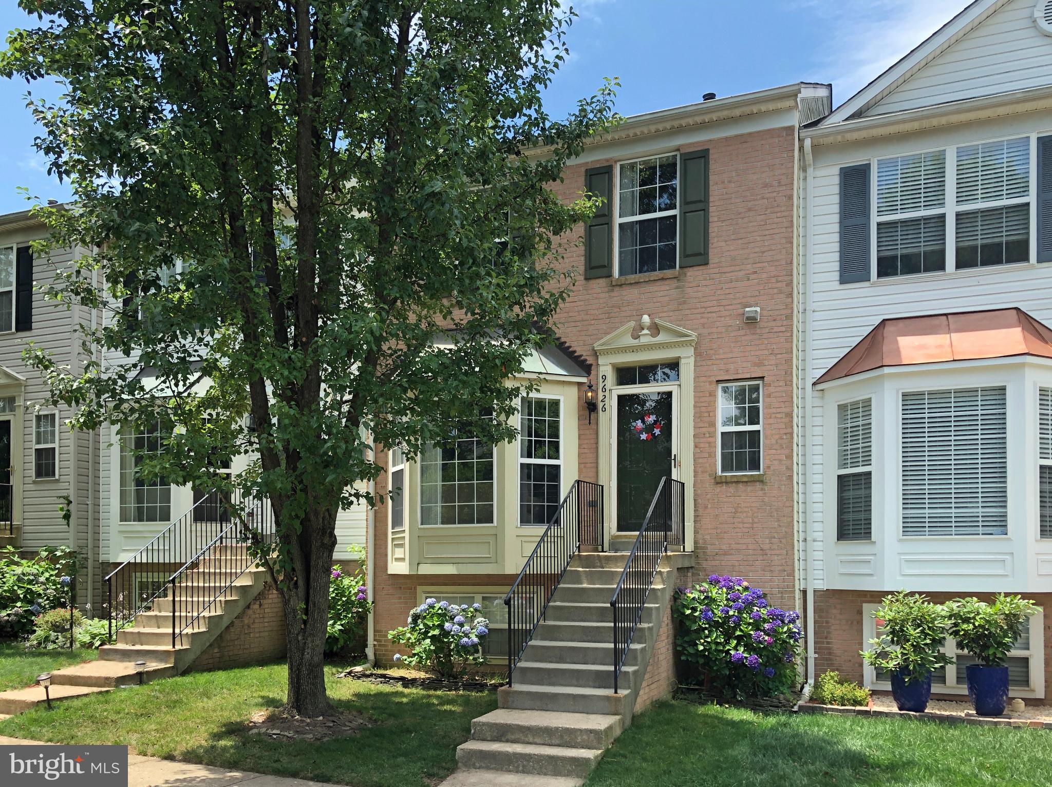 OPEN HOUSE CANCELLED. SUPER CUTE HOME WITH BRICK FRONT. SO REFRESHING TO SEE 9 FT. MAIN LEVEL CEILINGS IN THIS PRICE RANGE!! PROF PAINTED 12/2023. NEW MAIN LEVEL WIDE-PLANK LVP FLOORING 2/2023 YOU'LL SWEAR IS WOOD!  UPPER & LOWER PLUSH LIGHT GREY CARPET 12/23. HUGE KITCHEN WITH ISLAND, 42" CABINETS, SUBTLE GRANITE 11/2023. GAS COOKING,  BUILT-IN MICROWAVE 2022, FRIDGE 2023 & DISHWASHER 2023. LARGE KITCHEN PLUS 15X9 BREAKFAST AREA/FAMILY RM FOR CASUAL OR FORMAL DINING  EXITS TO THE PAVER PATIO. USE THE "DINING ROOM" FOR PIANO, COMPUTER, DESK,  OR PLAY AREA. THE PRIMARY SUITE FEATURES A DRAMATIC 11 FT. VAULTED CEILING  & A FULL WALL OF CLOSETS. THE  PRIMARY BATH INCLUDES 2 SINKS, PLUS SEPARATE TUB & SHOWER.  THE LOWER LEVEL OFFERS A REC ROOM WITH WIDE WALK-UP, 4TH BEDROOM, DUAL ENTRY FULL BATH & STORAGE ROOM. ROOF 2015 WITH 1 TIME TRANSFERABLE WARRANTY.  HVAC (GAS HEAT & ELEC A/C), NEST THERM & 50 GAL GAS HWH ALL 4/2019.  FENCED REAR YARD 5/23 & MINI SHED.  HOA INCLUDES MOWING OF FRONT YARD, TRASH REMOVAL, POOL (ON GUNSTON HILL LANE) TENNIS, BASKETBALL & 3 TOT LOTS. 2 ASSIGNED SPACES SO PLEASE PARK IN #142. QUIET CUL-DE-SAC LOCATION BACKING TO TREES. 12 MIN WALK/0.6 MILES TO LORTON STATION MARKET PLACE WITH AMAZON FRESH, GLORY DAYS GRILL & MORE! 7 MIN/2.1 MILES TO LORTON VRE STATION. WINDOWS ARE AS IS