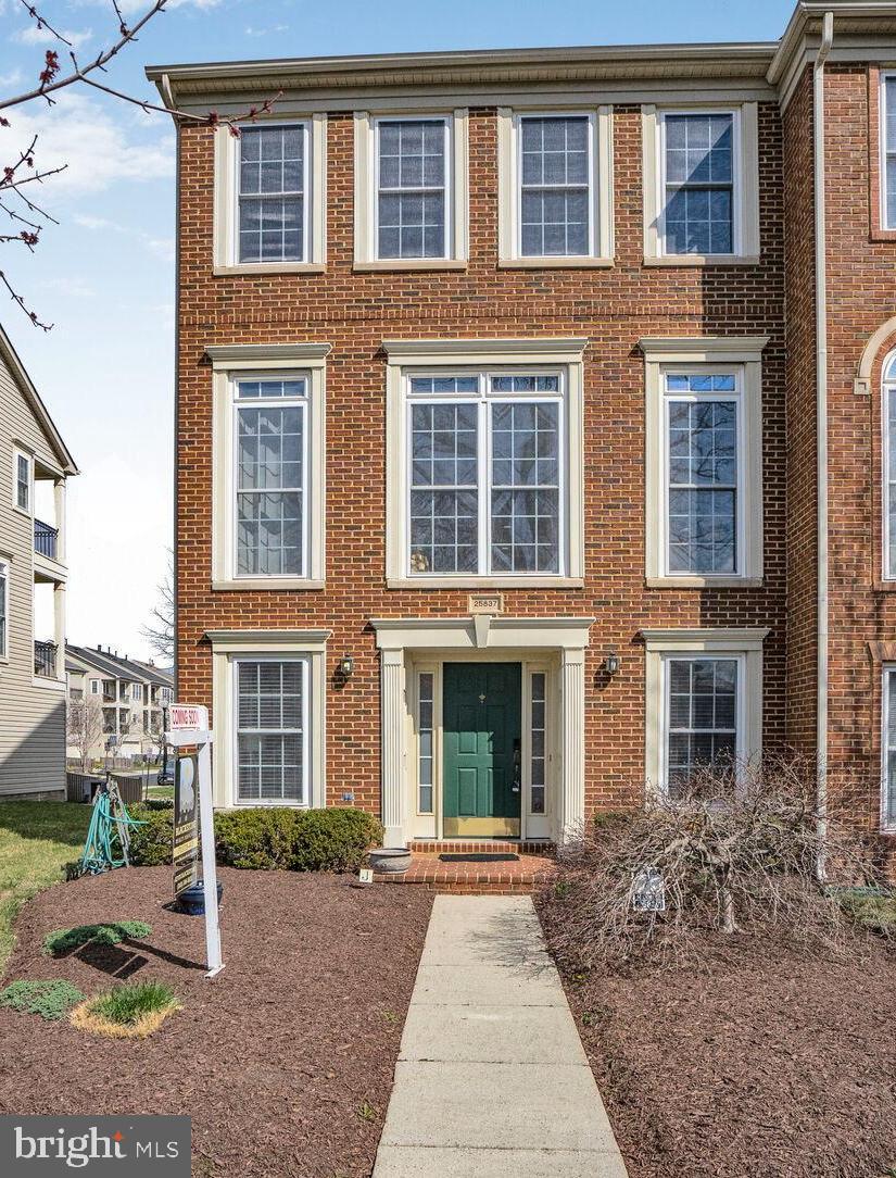 OFFERS DUE MONDAY, APRIL 7TH AT 10AM.  Gorgeous End Unit, w/ 2-Car Rear Entry Garage. 3BR 3.5 Baths. Gourmet Kit w/Granite Counters. Upgraded cabinets, Double wall ovens,  Hardwood floors throughout main Level.  Spacious Owner's Suite w/ large walk-in closet and upgraded closet storage system. 2nd Floor Balcony off Owner Suite. Whole-House Audio in all bedrooms (2 speakers). Front load Washer & Dryer.  Grassy area directly behind the home for walking the dog.  Community Pool, Tennis Cts. and Tot Lots directly behind the home. Fresh paint throughout home!  Close proximity to shopping, restaurants, Dulles International Airport.  15 Min from Ashburn Metro Station.
