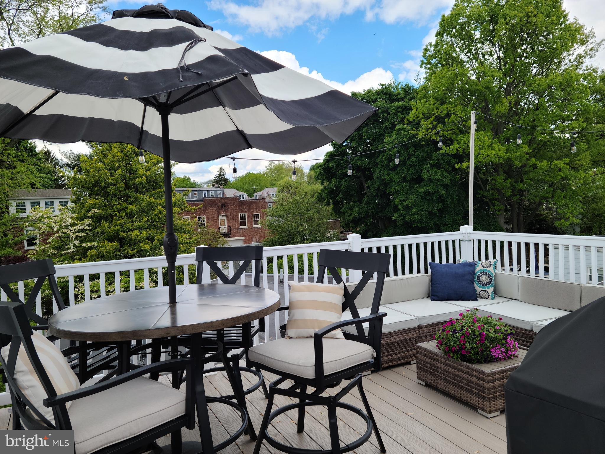 Great views! 1 bedroom apartment available on the third floor. Convenient location on College Ave in Lancaster, just blocks from F&M College, shops, restaurants, and more!  This apartment has one large bedroom, a living/dining area, full bathroom, galley kitchen, and the star of the show - a composite deck. The deck furniture is included for your use. Coin operated laundry in the basement.  Great location! $1,350 rent includes: Heat, Hot water, water, sewer, trash. Tenant pays electric and cooking gas. No Smoking. Cats ok. Dogs on a case by case basis. 1 year lease.  Application fee is $38 per adult. Fee covers background and credit check. Credit score requirement - 680 or above. One month's security deposit. If credit is 650-680 then first and last month's rent security deposit.  Monthly income requirement - 2.5X rent amount or above. Available now.