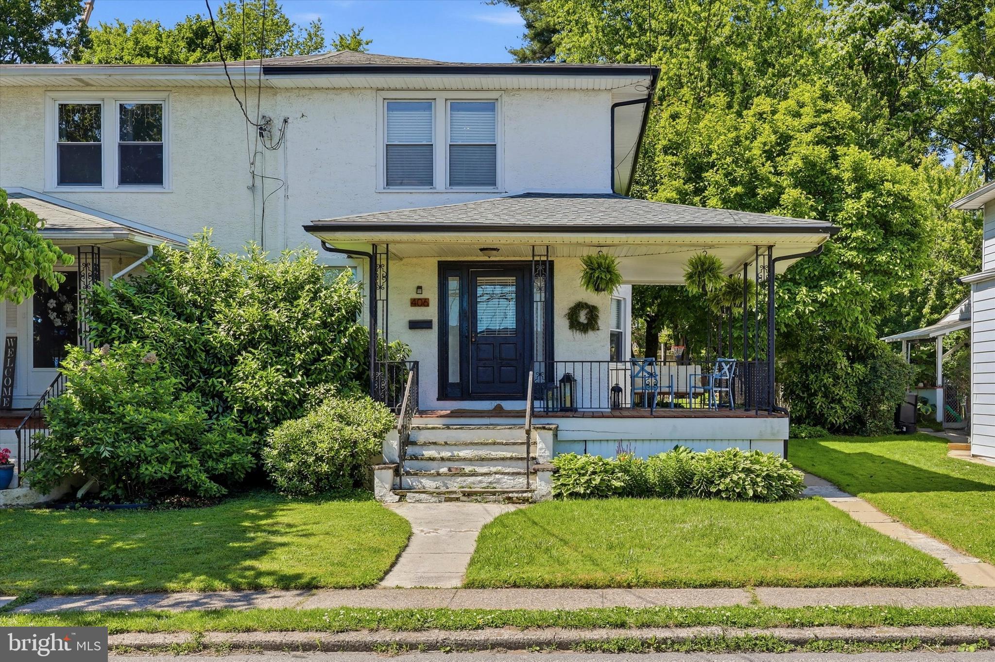Welcome to 406 W. Glenside Avenue! This charming 3-bedroom, 1-bath twin offers the perfect blend of classic character, thoughtful updates, and an unbeatable walkable location. A large wraparound front porch welcomes you home and provides the perfect place to relax, enjoy your morning coffee, or connect with neighbors in this vibrant community.

Inside, you'll find beautiful original hardwoods with stunning walnut inlays, charming millwork, spacious rooms, and abundant natural light. Freshly painted throughout, this move-in ready home features generously sized bedrooms and a beautifully renovated bathroom completed in 2025. The kitchen is both stylish and functional, offering granite countertops, stainless steel appliances, and a brand-new refrigerator.

Step outside to enjoy the rear yard with a patio, perfect for outdoor dining and entertaining, as well as a raised garden bed ready for your vegetable garden, flowers, or herbs. Off-street parking adds everyday convenience.

What truly sets this home apart is its incredible location. Enjoy a short walk to the Glenside Train Station, downtown Glenside, Keswick Village, and the historic Keswick Theatre. Spend your weekends exploring local restaurants, coffee shops, boutiques, parks, and playgrounds—all just moments from your front door. With easy access to Route 309 and the Pennsylvania Turnpike, commuting is a breeze while still enjoying the charm and convenience of one of Montgomery County's most beloved communities.

If you've been searching for a home that offers character, modern updates, and a true neighborhood feel, 406 W. Glenside Avenue is one you won't want to miss.