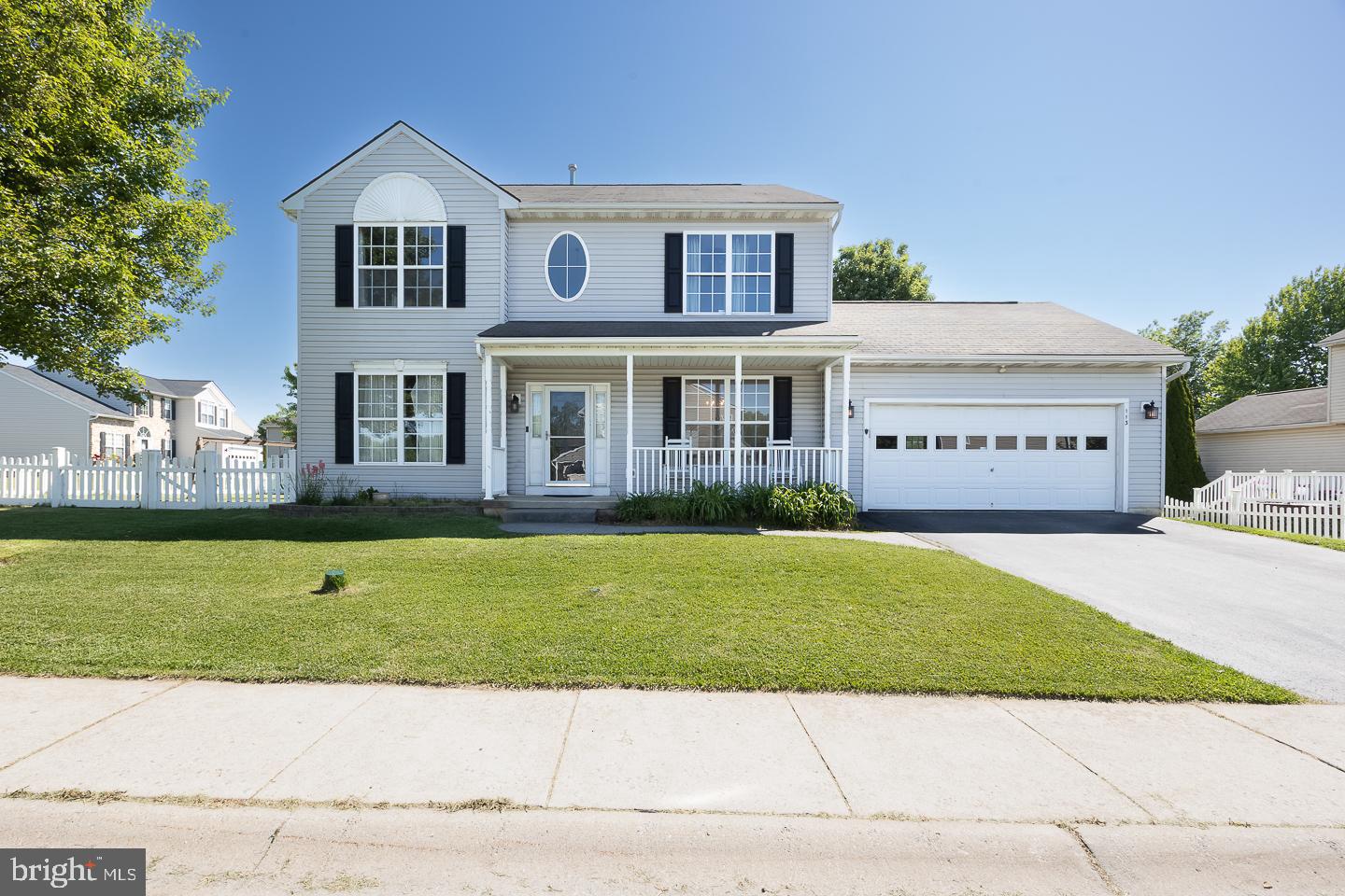 Welcome to 113 Magpie Drive, a beautifully maintained 4-bedroom, 2.5-bath home nestled in the desirable Brook Crossing community. Offering a spacious floor plan, new paint, new carpeting, tasteful updates, and a finished basement, this home is designed to accommodate both everyday living and effortless entertaining. A large covered front porch welcomes you home and sets the tone for the inviting interior. Step inside to a bright two-story foyer featuring hardwood flooring and an open staircase. Just beyond the French doors, a versatile front room offers the perfect space for a home office, playroom, formal living room, or study. The formal dining room is ideal for hosting gatherings and holiday celebrations. The heart of the home is the expansive kitchen, complete with granite countertops, abundant cabinetry, updated hardware, stainless steel appliances, pantry storage, and an oversized peninsula with seating. The adjoining breakfast area is drenched in natural sunlight and flows seamlessly into the spacious family room, where a gas fireplace serves as the focal point. The open-concept layout creates the perfect setting for entertaining while remaining functional for everyday life. Conveniently located on the main level, you'll also find a stylish powder room and dedicated laundry room with additional storage. Upstairs, the open landing overlooks the foyer below and leads to four generously sized bedrooms. The primary suite is a true retreat, featuring vaulted ceilings, abundant natural light, dual walk-in closets, and a beautifully updated ensuite bathroom with dual vanities, tile flooring, and a large walk-in tile shower. Three additional bedrooms share a well-appointed hall bathroom. The finished basement significantly expands the living space, offering endless possibilities for a recreation room, home gym, media room, or play area. A separate multi-purpose room is currently utilized as a music room and could easily serve as a hobby space, office, or additional storage area. Outside, enjoy one of the largest fenced rear yards in the neighborhood. The extended patio provides plenty of space for outdoor dining, grilling, and entertaining while the expansive lawn offers room to play, garden, or simply relax in your own private backyard retreat. Combining generous living spaces, a finished basement, a large fenced yard, and a sought-after neighborhood location, 113 Magpie Drive is ready to welcome its next owners home.