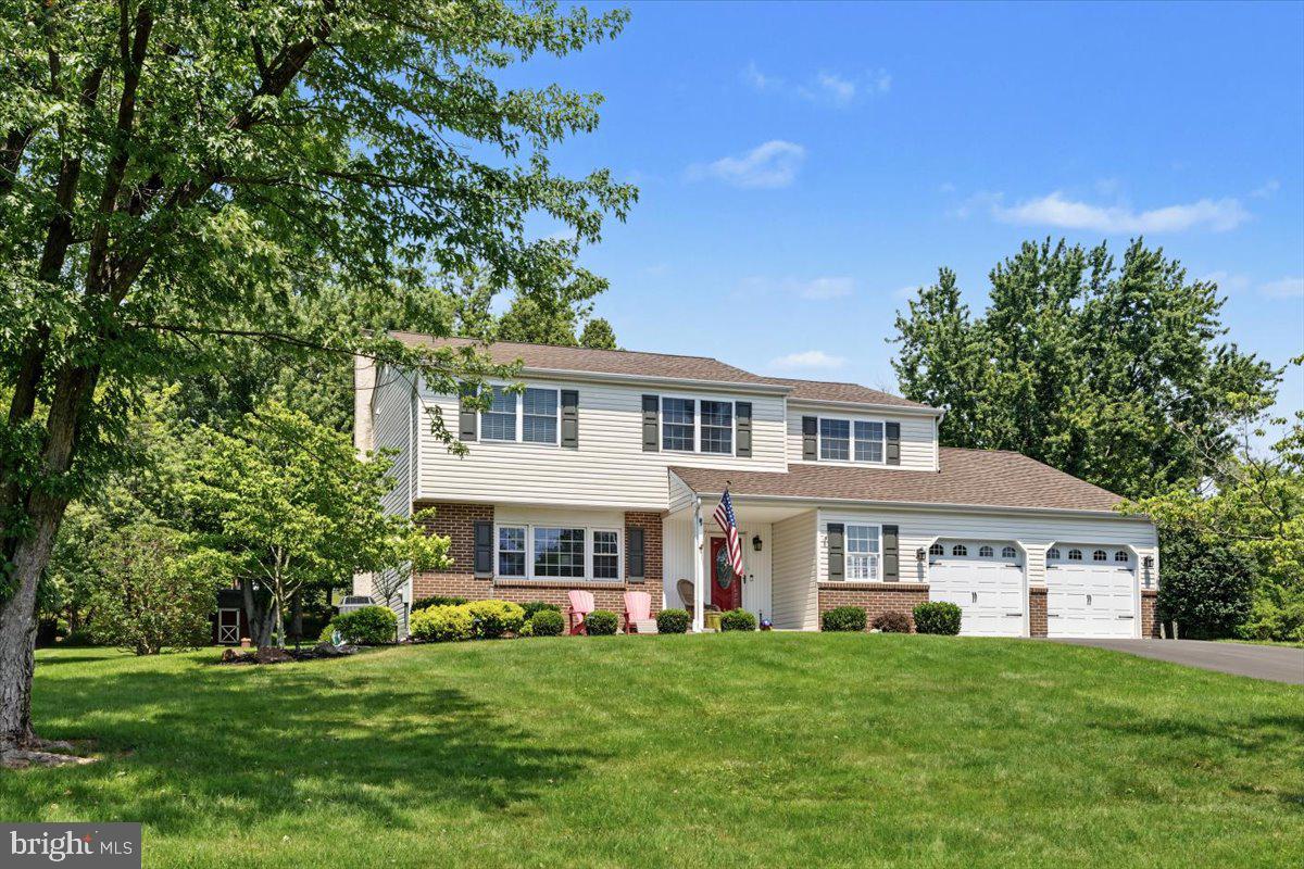 Welcome to 9 Brookdale Drive, a thoughtfully updated, well maintained four-bedroom, 2.5-bath Colonial set on a generous lot in the Central Bucks School District. Its location pairs a neighborhood setting with a wide-open rear yard, a natural tree buffer providing added privacy.  Convenient access to Peace Valley Park, Lake Galena, Covered Bridge Park, walking and biking trails, and nearby Bucks County amenities.

A welcoming foyer introduces a functional, flowing floor plan. The adjoining living and dining rooms lead to an updated kitchen with wood cabinetry, center island, pantry closet and ample counter space. Step down to the inviting family room, where custom built-ins and a door to the  23'x 15'  patio create an easy connection between indoor and outdoor living. The patio and expansive backyard offer a versatile canvas for relaxing, entertaining and making the setting your own. A conveniently placed laundry room provides direct access to the oversized two-car garage, while high-end LVP flooring updates the main level.

Upstairs, hardwood floors continue through four spacious bedrooms. The primary suite features a walk-in closet and updated private bath; three additional bedrooms with well-sized closets share the hall bath. The partially finished lower level is open and adaptable, currently arranged for fitness and media use, with room to evolve as needs change.

Meaningful improvements add confidence and value, including the roof (2018), garage doors (2017), family-room mini-split (2020), 22kW whole-house propane generator (2020), well pump (2023), driveway (2025), hybrid water heater (2026) and dishwasher (July 2026). A Trane heat-pump system provides central air and supplemental heat, with oil heat for colder temperatures. Well cared for, flexible and ideally positioned near some of Bucks County’s most enjoyed outdoor destinations, this Brookdale home is ready for its next chapter. Come take a tour, be prepared to fall in love , say Yes to the address and make this your new HOME!  Professional Photos to come July 16.