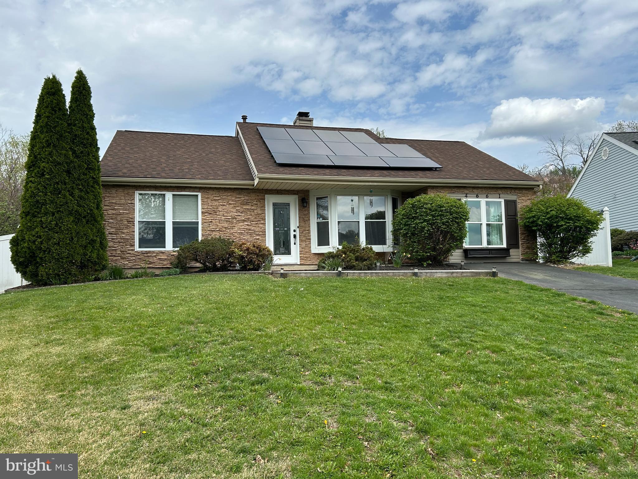 Welcome to 4661 Pheasant Run N. As you enter the Living room, you are greeted by a vaulted ceiling and Large stone fireplace. The eat-in kitchen features stainless steel appliances, gas cooking and granite countertops and backsplash. The home features 3 good size bedrooms and an updated tiled bathroom. The laundry room and walkin closet are located next to the third bedroom Hardwood floors are featured througout the home. The French doors lead to the back yard featuring a large covered deck which adds great outdoor living space. The back yard also features an above ground pool, storage shed and a privacy fence. The central air conditioning provides comfort throughout the home and a mini split unit is used to cool the third bedroom. For efficiency, the home features solar panels owned by the homeowner and a Generac whole houae generator for those emergency electric interruptions. The home is located close to shopping and entertainment as well as close to 422 to travel out of the area. Schedule your tour of this home today!