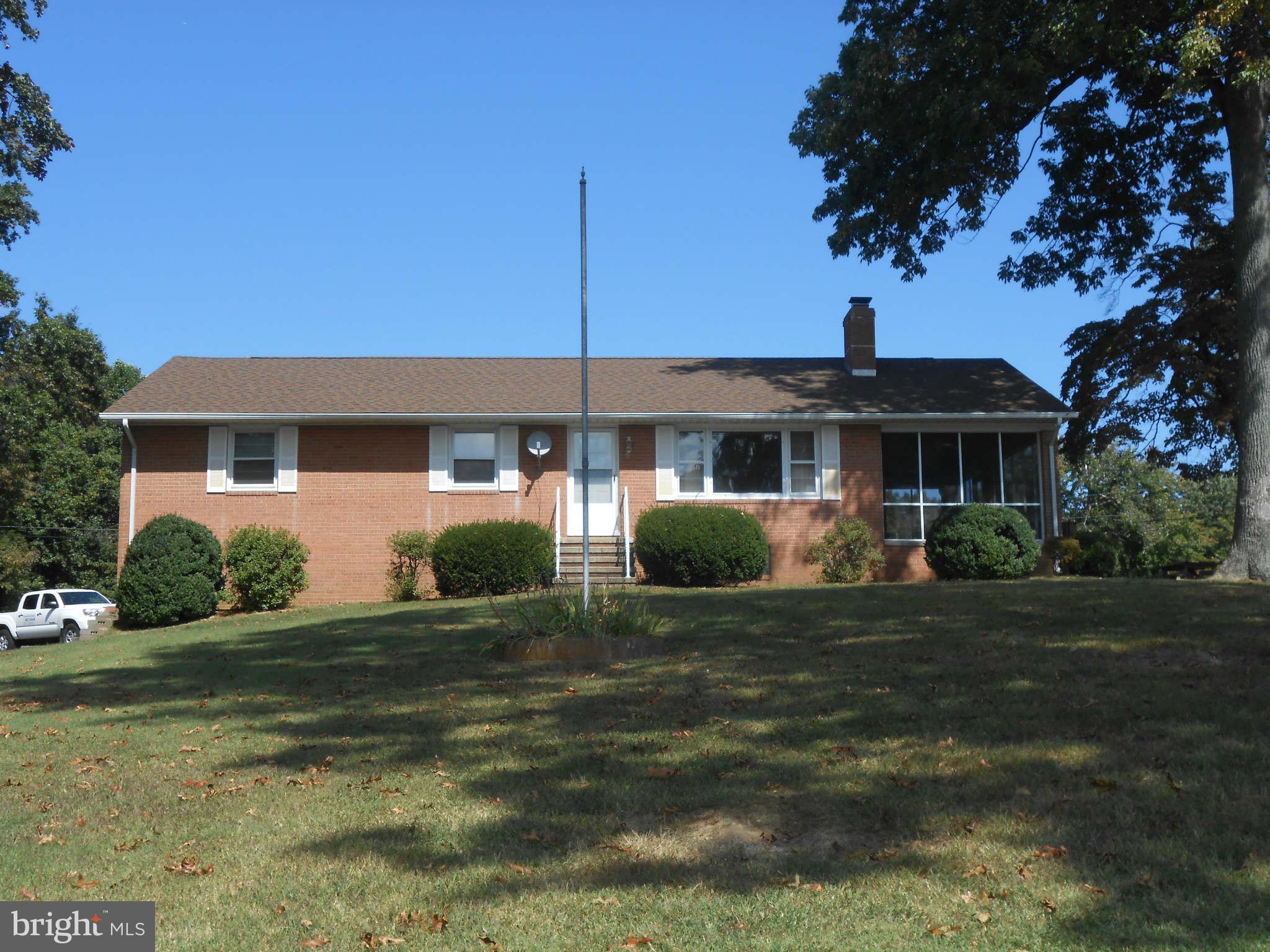 Waterfront on beautiful Cuckold Creek!!  Wonderful location with views up and down the creek. All brick rambler on a full basement. Pier  , boat ramp and a sandy beach. Deep water!!!!  Screened in porch. Excellent condition. Pets case by case.  3 bedrooms and 2 full baths.