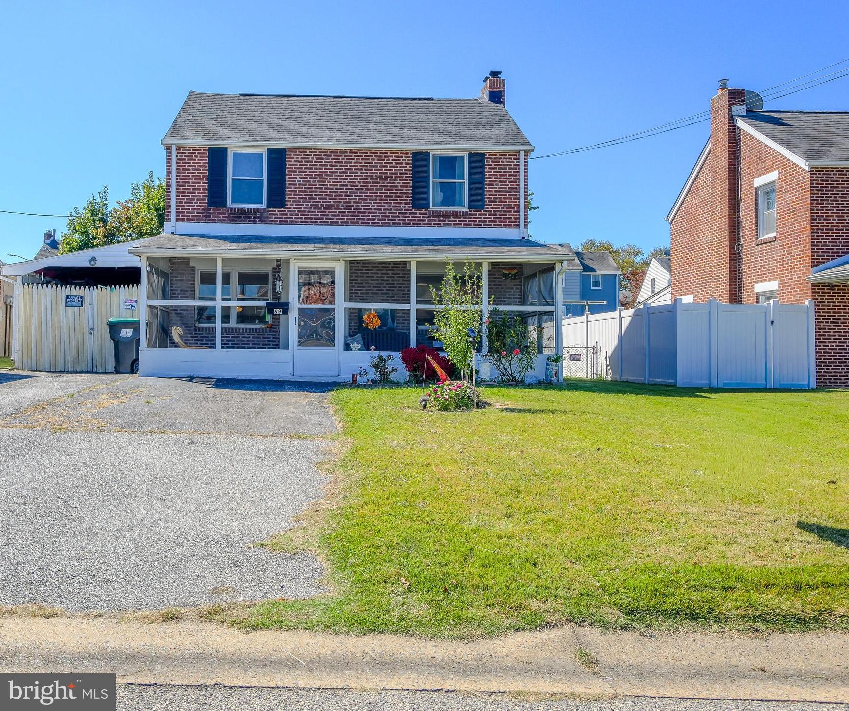 Discover the perfect blend of historic charm and modern elegance in this beautifully renovated brick colonial, ideally located in the sought-after Wilmington Manor community.
As you arrive, a lovely landscaped front yard and a large, screened porch set the tone for what awaits inside. Step into a spacious living room where brand new hardwood flooring creates a warm, inviting ambiance throughout the main level.
The renovated kitchen is a bright, airy space for cooking and gathering, boasting new granite countertops, ample white cabinetry, and new stainless-steel appliances. Adjacent to the kitchen, a full dining area is perfect for both casual and formal gatherings.
Natural light pours into the bright family room behind the kitchen—along with an adjoining bathroom as well as an attached playroom/office/workroom that connects to the private backyard oasis. The backyard is fully fenced with lots of room for outdoor fun!
Upstairs, three generously sized bedrooms provide comfortable retreats with new carpeting and freshly painted, as well as a full bathroom, complete with a tub/shower combination and tiled walls. The basement adds even more versatility to this home, offering a spacious area ideal for extra recreation, a laundry/utility room, and storage space. 
Recent upgrades—including a remodeled kitchen, new air conditioner, new roof and new windows, fresh paint, updated flooring, and new recessed lighting, —ensure that every corner of this home is move-in ready.  The property is zoned residential as well as commercial.
All that’s left is for you to begin your next chapter in comfort and style. Schedule your tour today and experience this charming home for yourself.