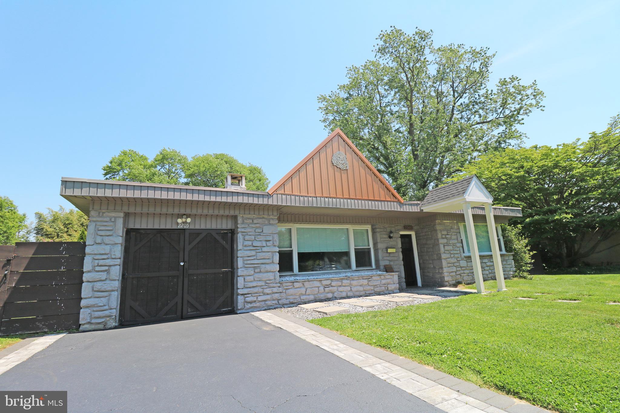 Welcome to one floor living at its finest, in the heart of Marple Township, just minutes away from Lawrence Park Shopping Center, Paxon Hollow Country Club & Golf Course, Marple Public House, Splash Swim Club, and so much more! This completely renovated, 2,000 sq ft California Stone Rancher is truly turnkey & move-in ready, consisting of 4 bedrooms, 2 full bathrooms, an office, and a sunroom. The kitchen features stainless steel kitchen appliances, quartz countertops, and custom Wolf cabinetry. It also has new vinyl plank flooring throughout the living & dining rooms, kitchen, and hallways, as well as new carpets in the two front bedrooms. The master bedroom includes a large closet & a private bathroom, with a walk-in shower! Upgrades include a freshly sealed driveway, HVAC, hot water heater, and electrical panel. In addition, there's a wine rack & bar area, a wood burning fireplace, and a custom built-in wall bookcase. Last but certainly not least, enjoy the privacy of the patio & fenced-in backyard, with a firepit, accompanied by a converted shed with electric, which hosts an outdoor TV, cigar station, and mini refrigerator. Schedule a showing & come check it out!