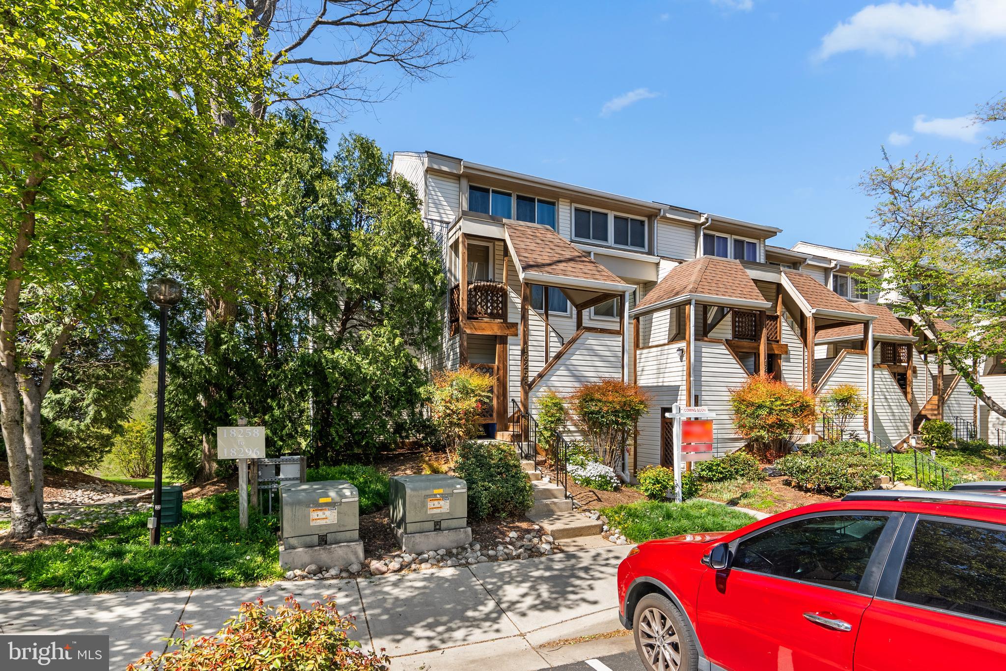 Fantastic end unit 2 level  condo with serene water view from  ground level walk out. This popular 3 bedroom model recently updated and offers an incredible location. There is  a patio with fantastic Lake View, walking path surrounding  lake. Freshly painted through out .There is new carpet installed on bedroom level and new LVP flooring  on the main level with wood burning fireplace. New updated  lighting . Nice kitchen opens to Living Room and Dining with new Granite Counters and under mount sink, new garbage disposal, new stainless steel dishwasher. Primary bath has new vanity and mirror. Reserved parking directly in front of unit. Super location close to shops, restaurants, and more .  Minutes to Olney Town Center and Shady Grove Metro.