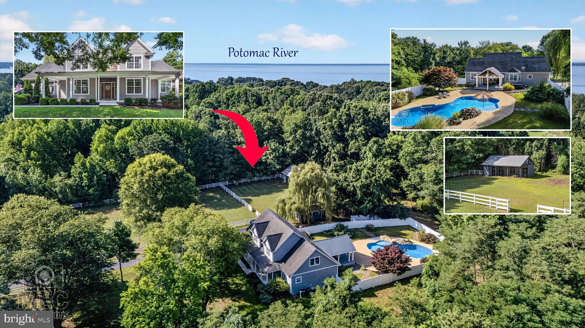 ***SELLERS ARE OFFERING $10K CLOSING HELP with a full price offer on this incredible private retreat in Newburg, MD.  Tucked away on 3.32 private acres surrounded by mature trees, this beautifully updated property offers the perfect blend of peaceful country living and modern comfort—just minutes from Route 301 and close to the Potomac River.

Inside, you’ll find over 3,500 square feet of thoughtfully updated living space featuring hardwood floors, new luxury vinyl plank flooring, new carpet, fresh paint, updated lighting, and modern appliances. The flexible floor plan offers five bedrooms with the potential for a sixth, including a spacious main-level primary suite plus an additional main-level bedroom and full bath and a third bath on the second level.

Step outside and discover your own private backyard oasis. The inground Gunite saltwater pool has been beautifully refreshed with a new pebble finish, new tile perimeter, and a stunning waterfall feature.  A covered outdoor great room overlooks the pool, offering an ideal space for gathering with family and friends while the hot tub provides the perfect place to unwind.  The entire pool and entertaining area is enclosed by a composite privacy fence, creating a secluded retreat to be enjoyed throughout the seasons.  Completing the property is an oversized side-load two-car garage with new epoxy flooring and a 12'x20' shed, providing plenty of space for vehicles, equipment and outdoor storage.

Equestrian enthusiasts and hobby farmers will appreciate the composite split-rail fenced pasture, complete with a three-stall pole barn (with electricity) featuring a tack room and loft. With no HOA, plenty of open space, and a setting that feels worlds away while remaining conveniently located, this is a rare opportunity to enjoy the lifestyle you’ve been searching for.