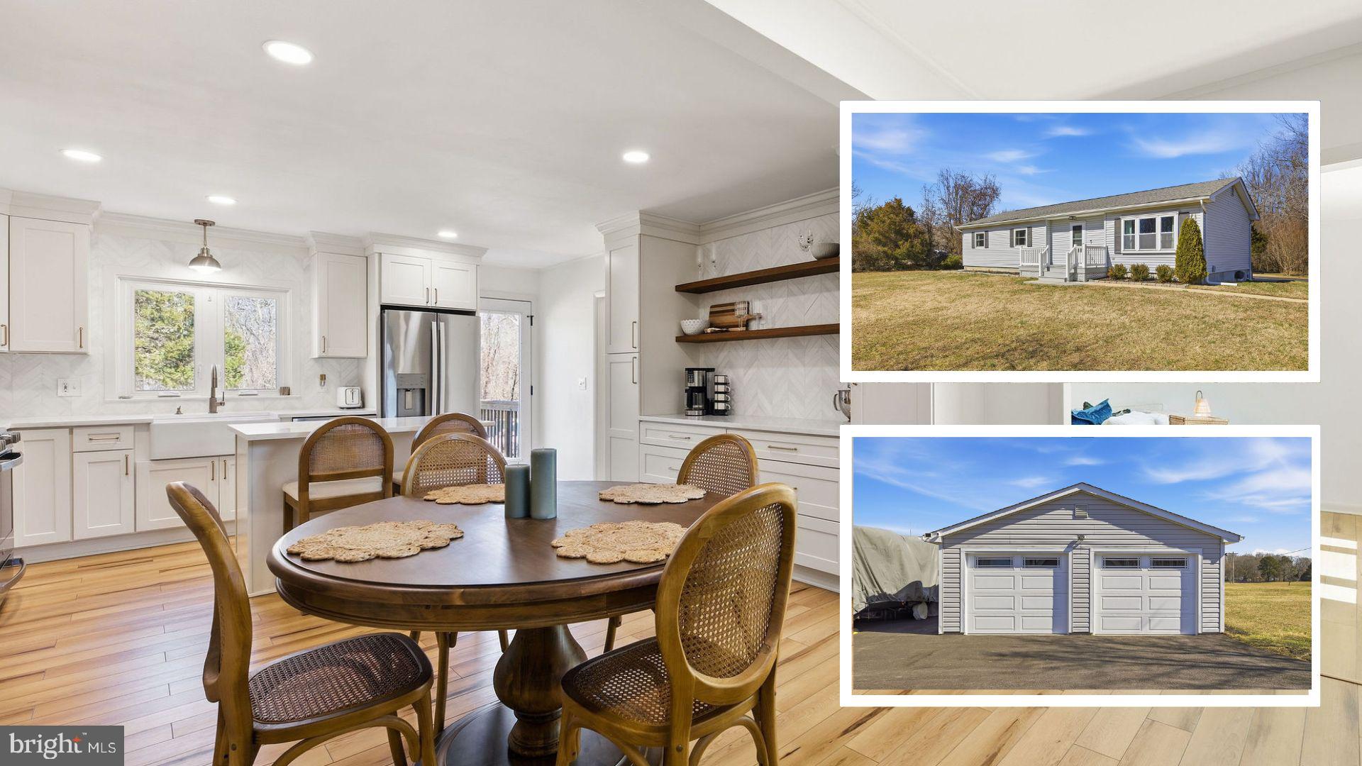 If you’ve been searching for a home that feels intentionally designed and completely move-in ready — this is it.
This fully refreshed 3 bedroom, 1.5 bath rambler sits on just under an acre and has been elevated from top to bottom, with every major upgrade already taken care of.
From the moment you walk in, the vibe is set. The living room is bright, open, and anchored by a custom shiplap feature wall with a floating mantel and electric fireplace — cozy, modern, and completely scroll stopping.
The kitchen? It’s the moment. Custom cabinetry, quartz countertops, sleek tile backsplash, brand new stainless steel appliances, and recessed lighting throughout. There’s even a custom butler’s pantry with floating shelves and a built-in serving station — perfect for hosting, holiday spreads, coffee bars, or your next charcuterie night.
The full bath feels like a boutique hotel. Thoughtfully designed tile work with an accent inlay, modern oversized floor tile, a custom vanity, new lighting, and all the right finishes to make it feel curated, not cookie-cutter.
All three bedrooms are on the main level, featuring LVP flooring and ceiling fans. One bedroom even includes a private half bath — ideal for guests, roommates, or your own tucked away retreat.
Downstairs, the basement gives you the flexibility you’ve been looking for. Create a gym, home office, media room, playroom, guest space — you decide. There’s room to grow and room to breathe.
Outside, the lifestyle continues. A perfectly sized back deck for grilling and summer dinners. A dedicated firepit area for crisp evenings and slow Sundays. The yard is flat, usable, and just under an acre, giving you space without sacrificing convenience.
And let’s talk storage and parking. The large detached 2-car garage offers plenty of room for vehicles, hobbies, and extra storage. The asphalt driveway provides abundant parking -even space for your RV.
This one isn’t just updated. It’s been thoughtfully rebuilt, upgraded, and dialed in from top to bottom. Here are just a few of the major upgrades that have been made since 2024 that make this home truly move-in ready: New Septic, New Water Heater, New well tank, New Sump pump, Water softener, garage doors & openers, asphalt driveway, Custom Kitchen Cabinetry, Quartz countertops, Tile backsplash, Stainless steel appliances, Bath Tub, Tile w/ accent inlay, New vanity, mirrors, lighting. Roof replaced in 2018!