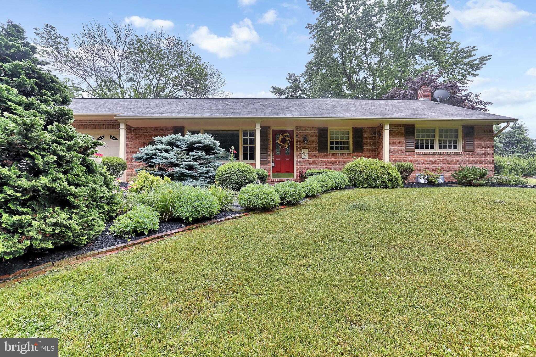 Pristine brick rancher situated in the middle of the Southern York County countryside!  Functional 3 Bedroom, 1 Full, 2 Half Bath home with wonderful amenities and ample storage.  Greeted by a brick driveway and front porch, this property has all that todays' buyers are looking for!  Upgraded kitchen with center island, tile floors, eating area and granite counters has french doors to a back covered patio and additional brick patio area to enjoy the private, country setting.  Three spacious bedrooms share a main bath with tile floors.  The first floor laundry room with half bath is conveniently located off the kitchen and has an outside access to the rear yard - perfect for entertaining!  The lower level has a Family Room, half bath and PLENTY of storage with an outside access.  Attached 2 car garage and shed complete this fantastic property.  Located in Southern Schools with easy access to commuter routes makes this a real gem!