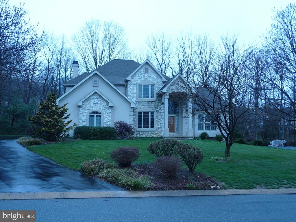 Great lot backing to small creek. Good size house with generous living space, cherry kitchen, open plan with split staircase. Family room with wet bar and gas fireplace. 1st floor office/den. Deck overlooking creek and small waterfall. House is plumbed for central vac. Security system is not in use but can be.