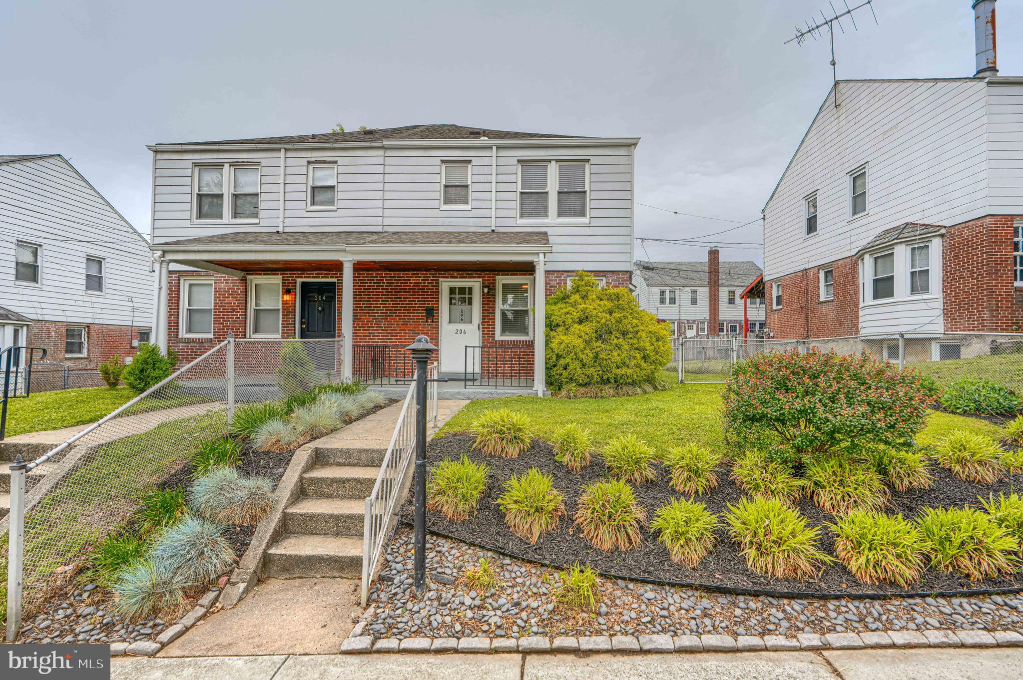 Wonderful semi detached home in a quiet neighborhood. Walking distance to Towson University and Towsontown Mall. Conveniently located to downtown Towson and I-695. Open floor plan with renovated kitchen, featuring stainless steel appliances and quartz countertops. Hardwood floors throughout main level. Upper level includes 3 bedrooms (hardwood floors under carpet) and a full bath. Lower level includes rec room,, office/bedroom, full bath and laundry room. Fenced rear yard with drive thru gate for convenient parking . Central Air.