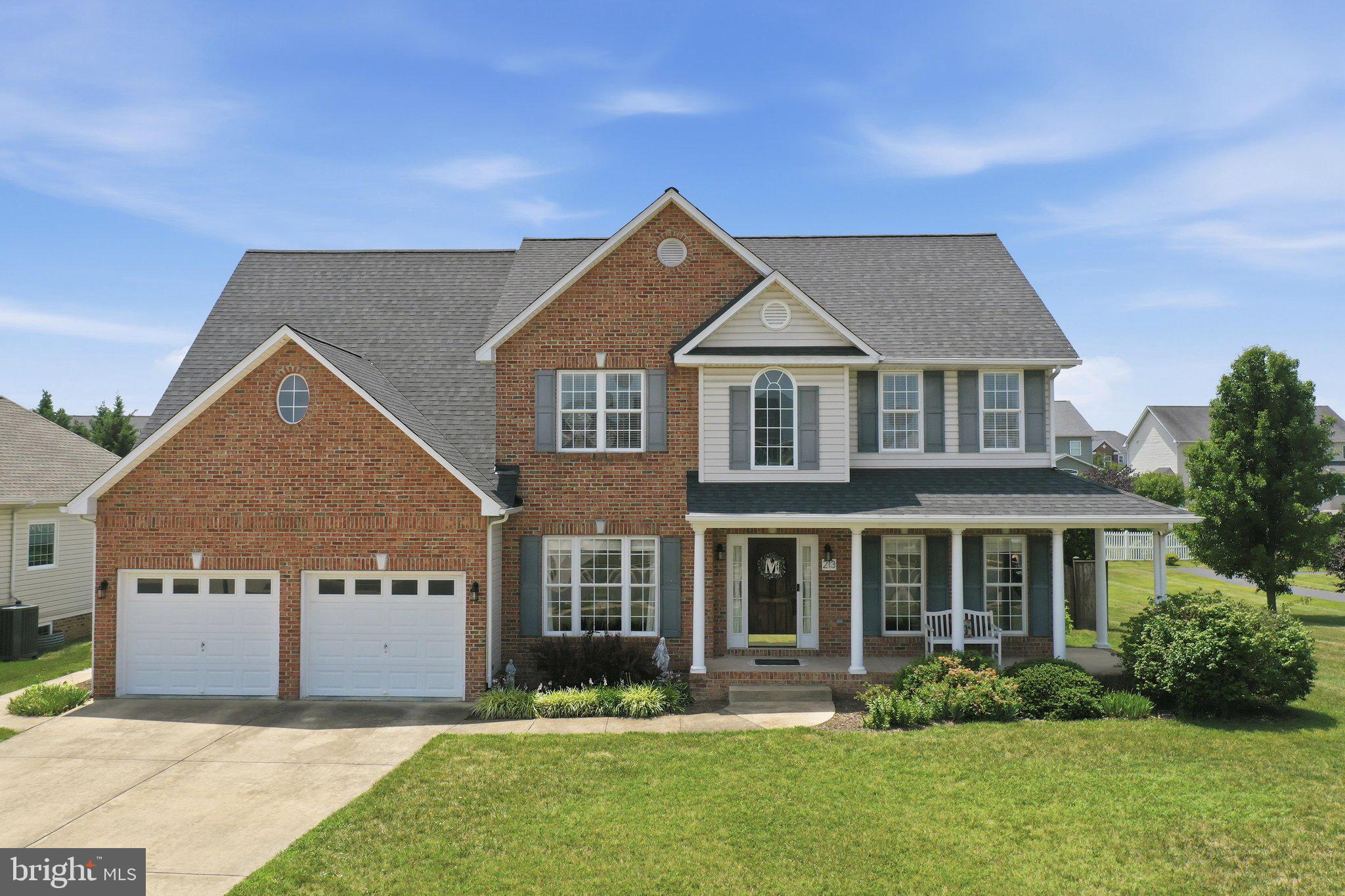 *Eligible for a VA assumable loan at 4.625 %*
Located in the sought after neighborhood of The Camp at Mosby Station, this nearly 3,000 square foot home provides a lovely place to call home. This traditional colonial boasts plenty of natural light, real hardwood floors throughout the main living area, and a family room with gas fireplace- perfect for cozy nights tucked in safely at home. The large kitchen has timeless cabinets and beautiful Corian countertops providing plenty of working counter space . There is even a first floor bedroom with a walk in closet and full bathroom. As you step out back to the covered porch (new/updated wood) you will find a large patio area that you can enjoy inside the private fully fenced and landscaped back yard. The full unfinished basement offers extra storage space or you can finish it for another entire floor of living space!

*Updates: 
2023: Privacy trees planted 
2024: New sump pump 
2025: New water softener and filter;  new washing machine 
2026: New roof, new dishwasher