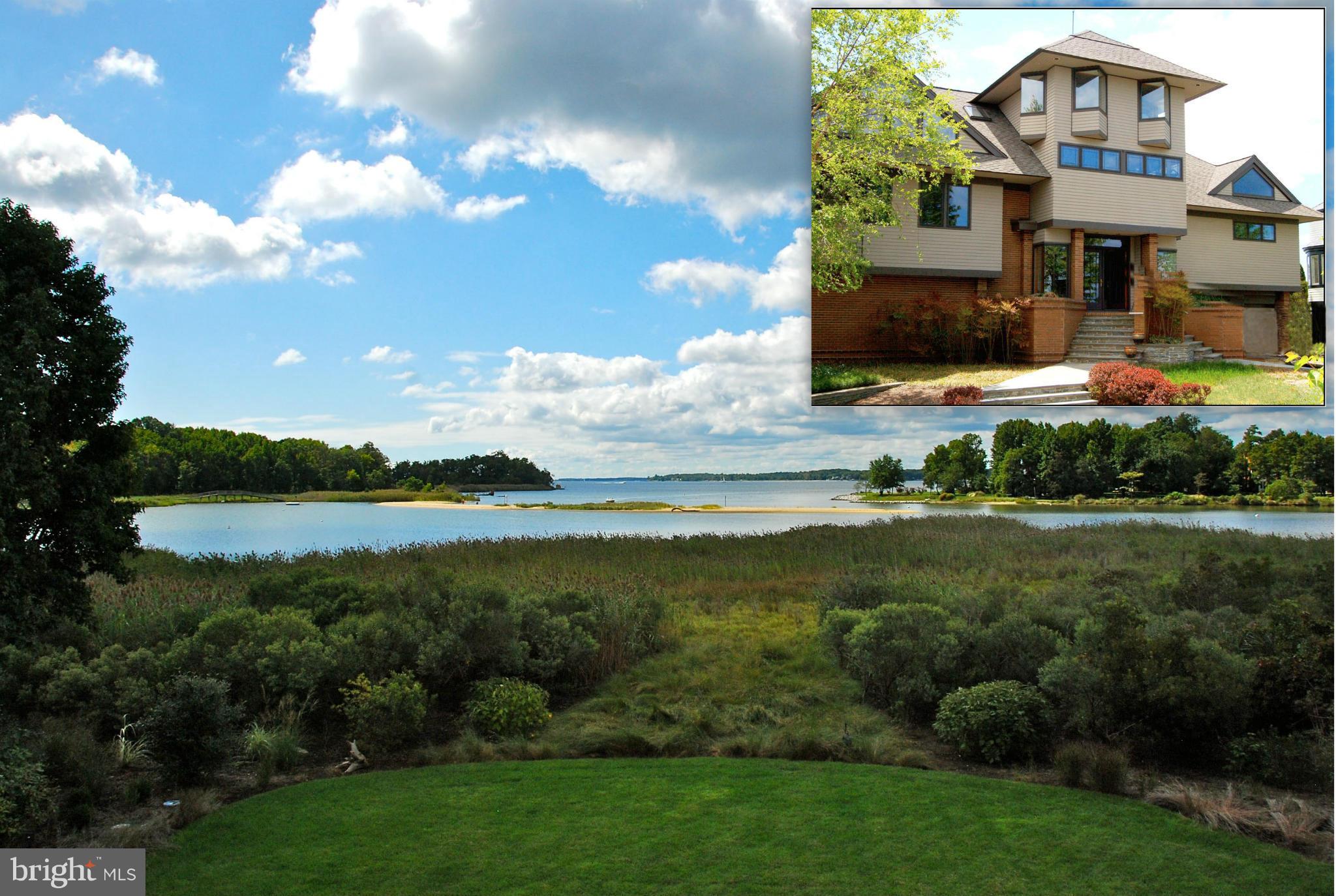 SOLD " AS IS"  THIS FRANK LLOYD WRIGHT INSPIRED WORK OF ART WILL "WOW" YOU IN EVERY WAY!  THIS 5 BR 4.5 BATH CONTEMPORARY OFFERS SWEEPING WATER VIEWS FROM ALMOST EVERY ROOM.
 CHEFS GOURMET KITCHEN W/ SPARKLNG  GRANITE COUNTERS, UNDER & OVER CABINET LIGHTING, INSTANT HOT WATER, LARGE CENTER ISLAND ETC.  DRAMATIC TWO STORY GREAT ROOM W/ A BRICK DOUBLE SIDED GAS FP, GLEAMING HARDWOOD FLOORS.  DINING ROOM, TV AREA, SIDE SUNROOM. ELEVATOR. MAIN LEVEL OWNERS SUITE W/ A SITTING ROOM, WET BAR, FP, AND WALK IN CLOSET W/ BUILT IN SAFE & CALIFORNIA CLOSET SYSTEM.  FULLY FINISHED WALK OUT LL W/ A 5TH BEDROOM OR REC ROOM, FULL BATH W/ STEAM SHOWER. WATERFALL, &  WET BAR.  "HIS AND HERS"  HOME OFFICES. LIBRARY. GARAGE PARKING FOR 4 CARS.  DECK & SLATE PATIO OVERLOOK A  FABULOUS NATURAL SETTTING....WATCH THE SWANS PLAY! UNDERGROUND SPRINKLER SYSTEM, SECURITY SYSTEM, CENTRAL VAC. NEW ROOF FEB 2022.  REPLACEMENTS LAST 5-10 YEARS INCLUDE 2 ZONES HVAC, WATER HEATER,  WELL SYSTEM, NEW WALL OVEN & BUILT IN MICROWAVE, NEW WATER PRESSURE CONTROL AND FILTRATION SYSTEM (2021). WALK TO COMMUNITY POOL, MARINA, CLUBHOUSE, LAUNCH RAMP, TENNIS/PICKLEBALL COURT AND BEACH. JUST MINUTES TO DOWNTOWN HISTORIC ANNAPOLIS, CONVENIENT ACCESS TO THREE MAJOR AIRPORTS.  COME AND ENJOY THE LAND OF PLEASANT LIVING! 
SOME ITEMS CONVEY AS IS...CALL LISTING AGENT  FOR DETAILS.