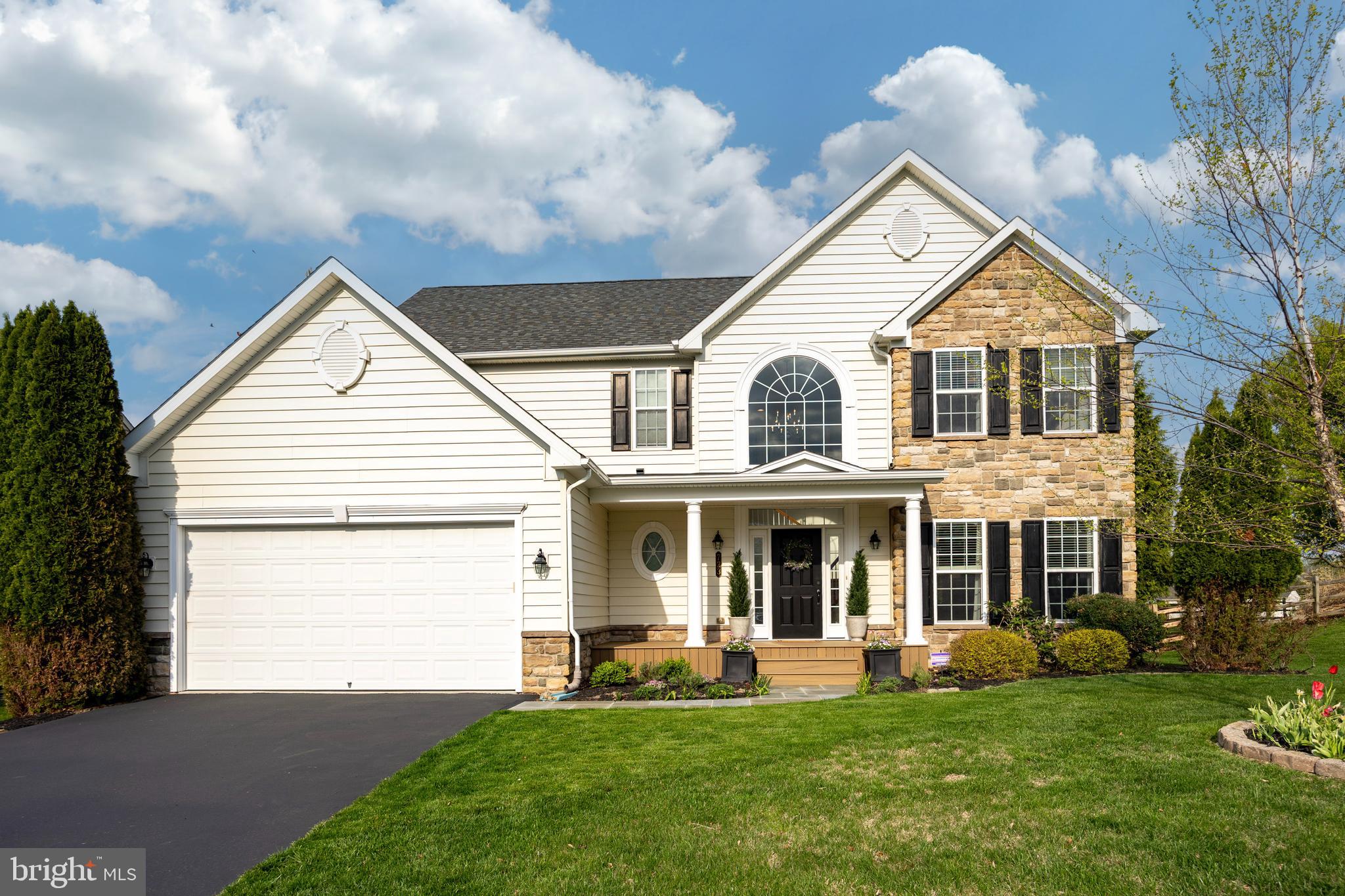 4 BD/3.5 BA Colonial in the desirable Preserve at Inniscrone Golf Community is close to schools, shopping, major commuter routes and golf (discounted rates!). 
Owners have added on a gorgeous covered front porch and removed all stucco.  
This home is drenched in sunlight and tastefully appointed throughout, making it easy for the next owners to call home. 
Hardwood floors throughout most of the first floor.  Entire home has been repainted.  
Gourmet kitchen has ample counterspace and open to both the Breakfast Room and the Family Room.  Breakfast Room has double doors that lead to the oversized composite deck, with solar lighting package.  Step down to additional paver patio. Wiring in place for hot tub.  Backyard has new fencing. Inground sprinkler system. 
Finished Basement was overhauled with gorgeous trim work and a work out room was added. Complete with full bath.