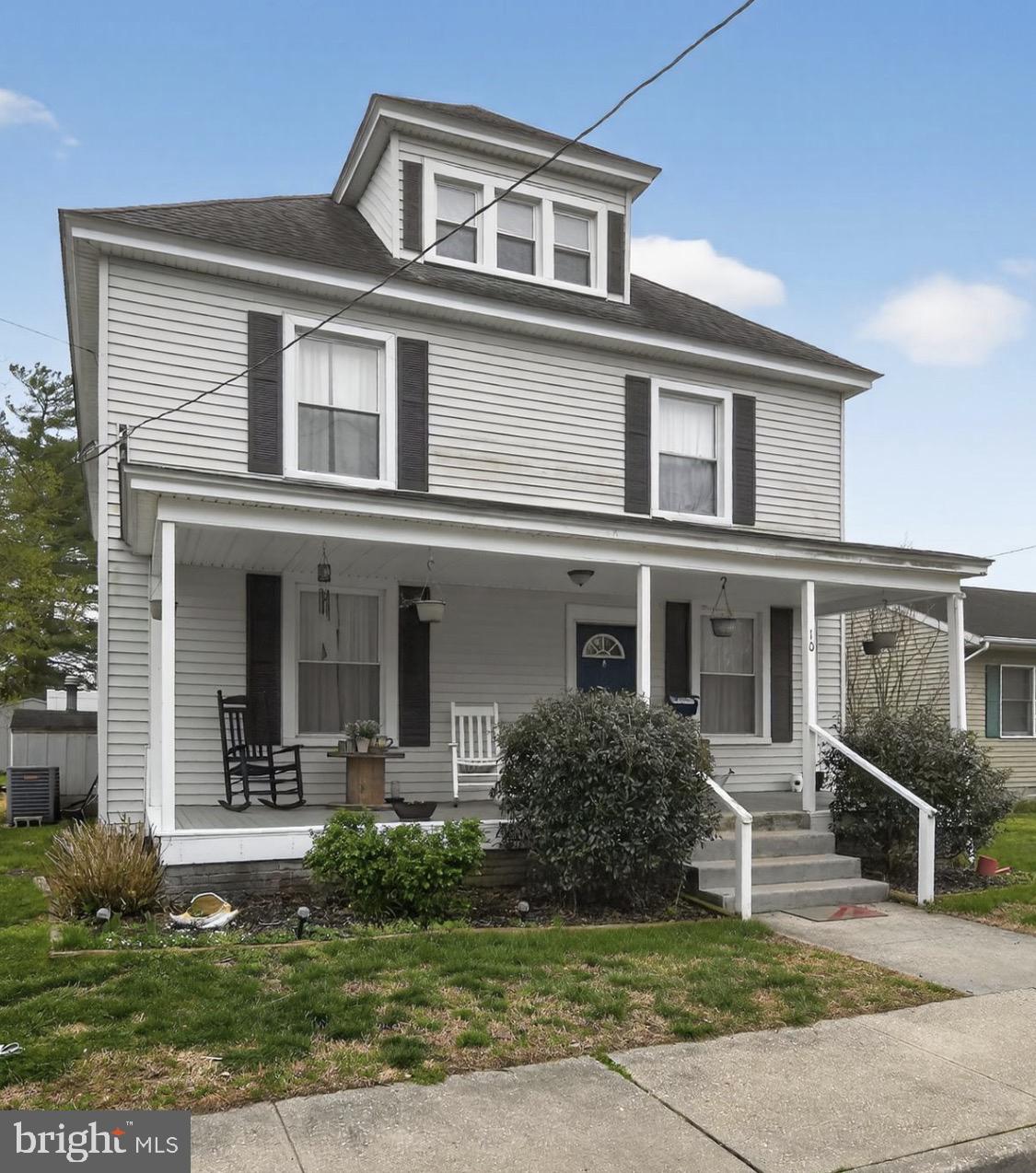 *Seller's offering $3,500 in seller's concessions*

Welcome to 10 E. Pine Street, a sturdy and solid home in the heart of Delmar that perfectly blends old-world charm with spacious modern living. This impressive 2,280-square-foot residence features four large bedrooms and 2.5 bathrooms, including a walk-in closet and an incredible total of 6 closets for ample storage. The interior is defined by high ceilings and large windows that flood the rooms with natural light, highlighting the original trim and doors that maintain the home's historic character. The floor plan is designed for comfort and functionality, offering a large kitchen with an island, a dedicated laundry area equipped with a newer large-capacity washer and dryer, and a versatile finished third-story flex space.

Significant improvements have been made to ensure the home remains in excellent condition, including a new shingle roof and a completely remodeled downstairs bathroom. The HVAC system has been meticulously maintained with bi-annual servicing, and the duct system was professionally cleaned last year. Outdoor living is equally inviting, featuring a front porch that has been recently scraped and painted, a decent-sized yard with a fire pit area, and a beautiful shed with an attached lean-to. The owners also invested in the landscape by clearing walnut and maple trees to establish a lush, grassy lawn.

Located within walking distance of everything Delmar has to offer, this home is ideally situated near schools, parks, grocery stores, and local service centers. The property sits on an .18-acre lot in a quiet neighborhood known for its wonderful sense of community and great neighbors. This well-loved home, which has raised many children over the years, offers a warm and welcoming atmosphere that is ready for its next family to create lasting memories.