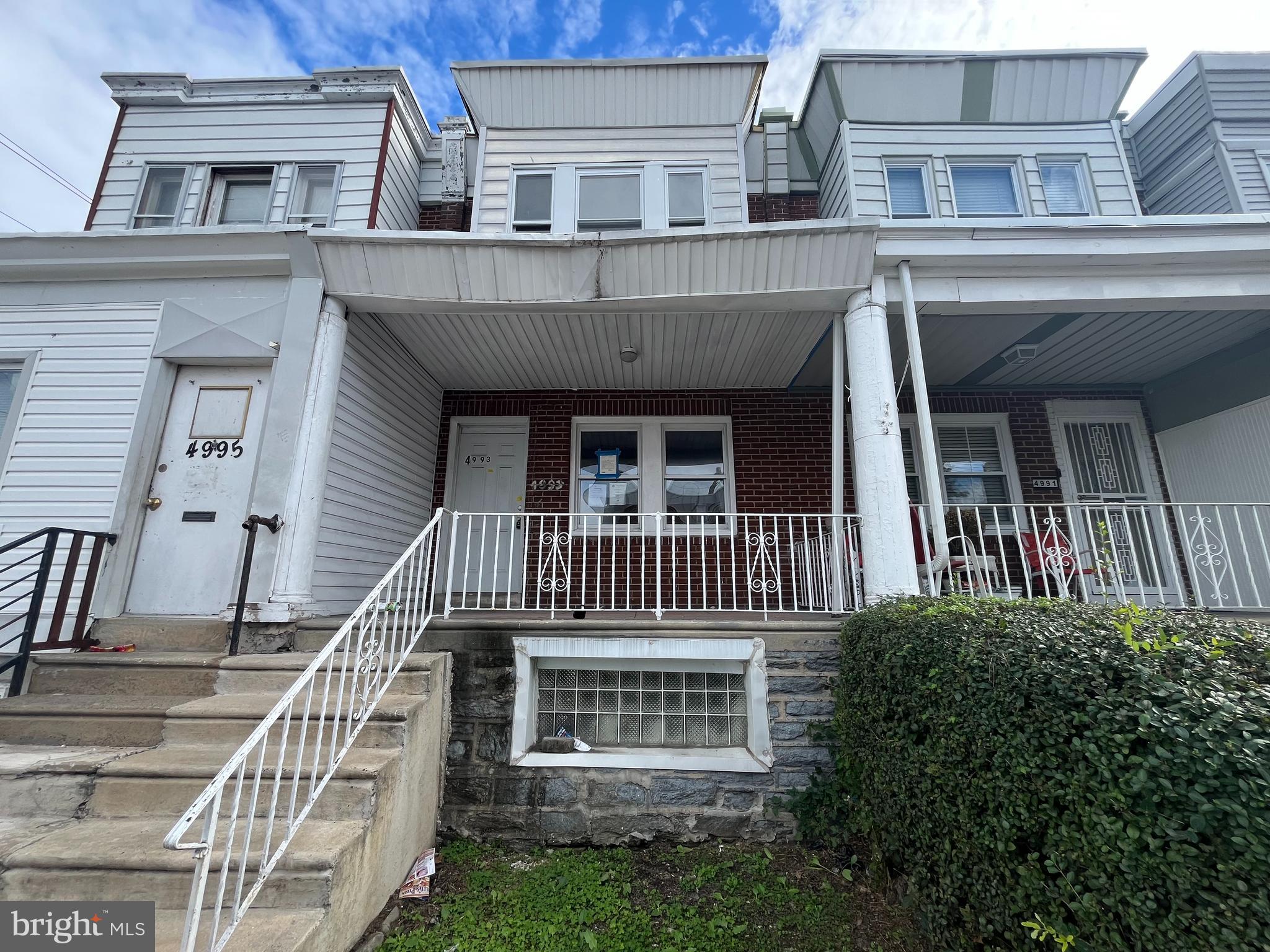 Great opportunity to own this spacious two-story brick rowhome located in the Olney section of Philadelphia! This charming property features an inviting open front porch, a bright and spacious living room, a formal dining area, and a kitchen with direct walkout access to a fenced rear yard—perfect for outdoor gatherings. The upper level offers three generously sized bedrooms and a well-maintained hall bath. A full unfinished basement provides ample storage and potential for additional living space. Conveniently located near shopping, schools, and public transportation, with easy access to major roadways. Don’t miss out on this fantastic value!
