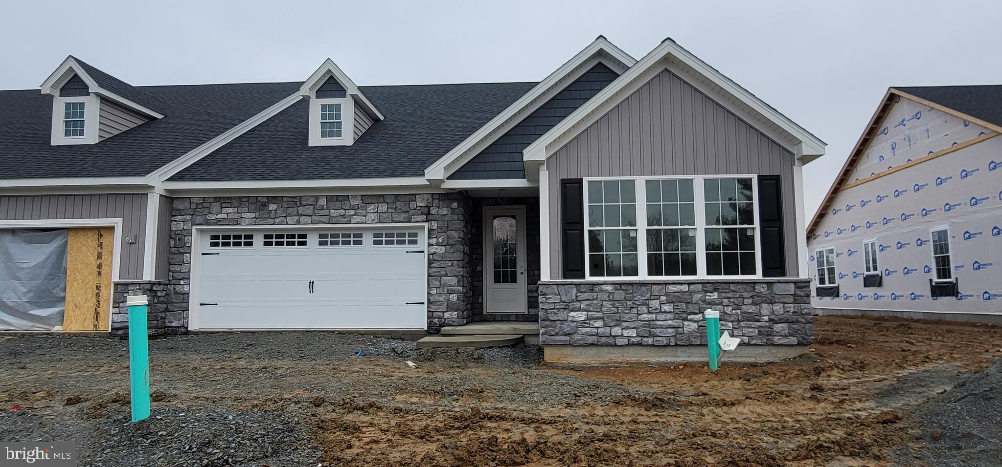 Fantastic Harmon Duplex plan currently under construction in the Crossgates Golf Community. This great one story 3 bedroom plan features spacious kitchen with gas range, open dining area to Great room with gas fireplace.  Primary bedroom with large  WIC & bath w/ double sinks. Concrete Patio k overlooking the 9th fairway and pond.