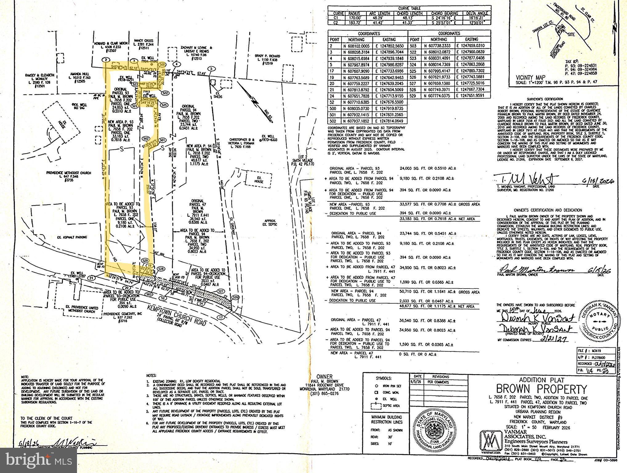 Update July 3, 2026 County has approved for single family home. 

Build your dream home or partner with a builder in Kemptown, Maryland, Frederick County. Enjoy over ¾ acre in a quiet neighborhood—lots come with private well and septic.  Note this is listed as lot 1 or P 93 on county survey files.  Zoned for a single-family home (R1).
Kemptown Elementary School and County Park are within ¼ mile. Conveniently near RT-80 and Kemptown Church Rd, with easy access to Mt. Airy, New Market, Damascus, I-270, I-70, Baltimore, Washington, and all three major airports—all less than an hour away.