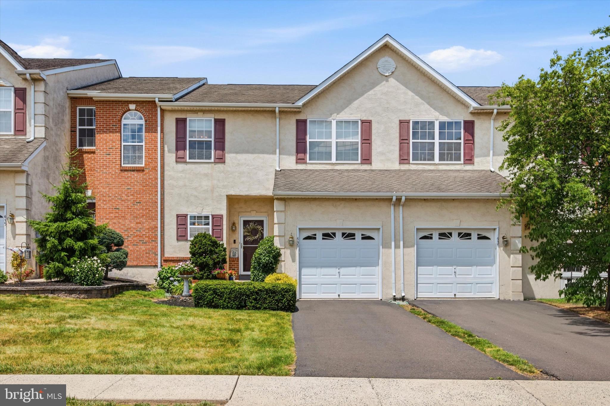 Welcome to 433 Buchanan Road, a beautifully maintained Alexandria II model in the desirable Cliffside Manor community by T.H. Properties. This exceptional 3-bedroom, 2.5-bath townhome offers the perfect combination of style, comfort, and thoughtful upgrades throughout. The inviting floor plan features 9-foot ceilings on the first floor, a newer hardwood foyer, spacious living room with a cozy gas fireplace, and an updated kitchen highlighted by granite composite countertops, a breakfast bar, newer hardwood flooring, and an added pantry cabinet, creating both beauty and functionality. The second floor offers the convenience of second-floor laundry, generously sized bedrooms, including a spacious primary suite with a cathedral ceiling, while the professionally finished basement provides exceptional additional living, recreation, or home office space. Step outside to enjoy the maintenance-free Trex deck, perfect for relaxing or entertaining.
This home has been meticulously maintained and thoughtfully updated over the years, including ceiling fans installed throughout the living room and all three bedrooms (2007), hardwood kitchen flooring, granite composite countertops, breakfast bar, and pantry cabinet (2011), a professionally finished basement (2012), new washer and dryer (2022), fresh interior paint and new carpeting in the living room, stairs, upper hallway, and primary bedroom (2023), a new hot water heater, new sump pump, and backup pumping system (2023), a maintenance-free Trex deck and updated railing (2024), new kitchen appliances including the refrigerator, oven, and microwave (2025), and a new powder room toilet (2026). Additional features include 2" x 6" construction, a full masonry exterior, 1-car garage, and quality craftsmanship throughout. Ideally located near shopping, dining, parks, and major commuter routes, this move-in-ready home offers the perfect blend of comfort, convenience, and lasting value.Make an appointment today!