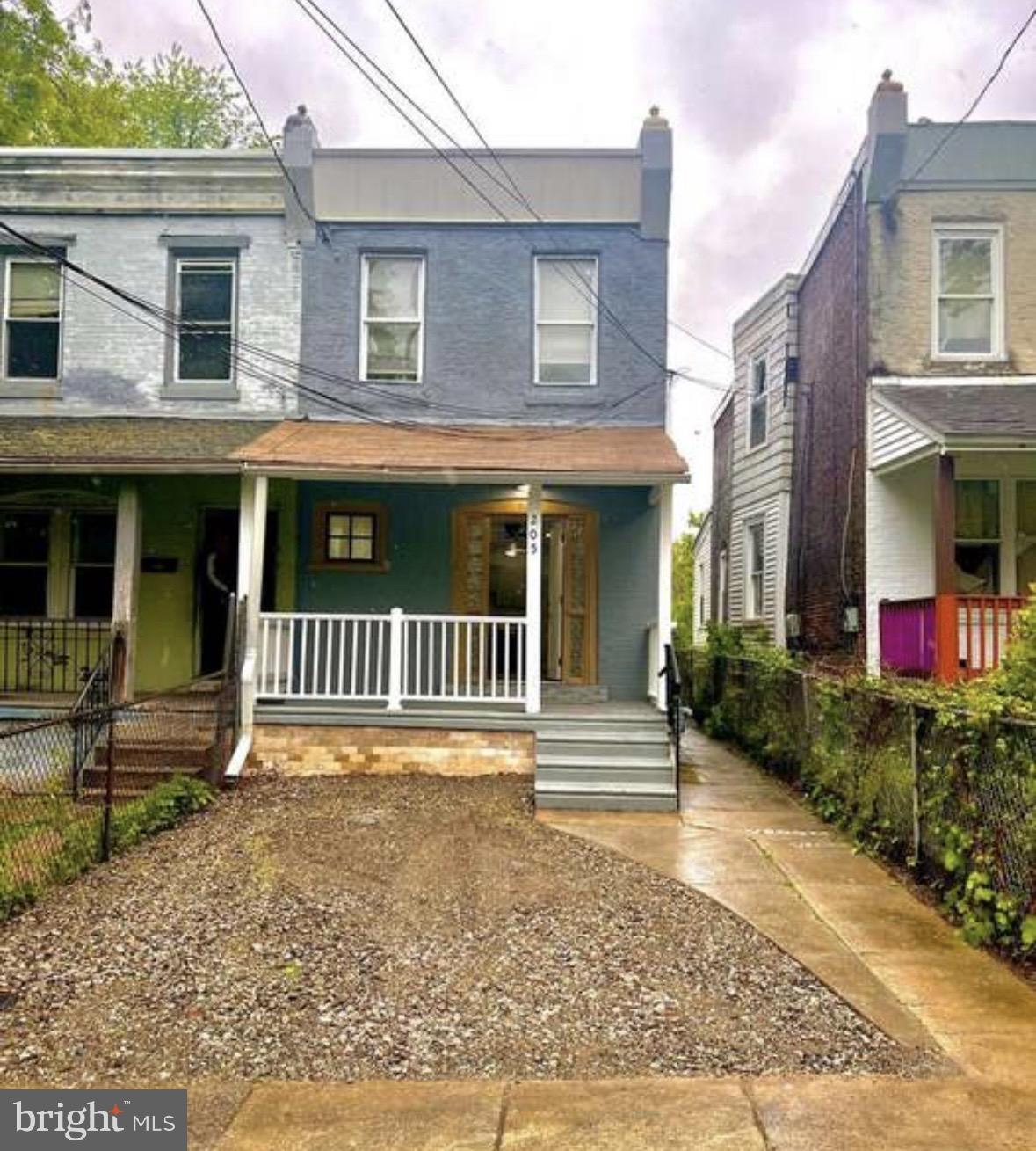 Welcome to your dream home at 205 Damons Lane in Darby, nestled on a serene, quiet street! This stunning three-bedroom, 1.5-bathroom twin is eagerly awaiting its new owners and is the perfect blend of comfort and modern living.

As you step inside, you'll be greeted by a charming front porch, an ideal spot to unwind during those warm summer evenings. The open floor plan flows seamlessly into a beautifully renovated kitchen, complete with stainless steel appliances and elegant granite countertops—perfect for culinary enthusiasts and entertaining guests.

Venture further, and you'll discover a door leading to your private backyard oasis, perfect for barbecues or simply enjoying some fresh air. Convenience is key with private parking and laundry hookups ready for you in the basement.

On the second floor, you'll find three spacious bedrooms, all thoughtfully designed for comfort, alongside a fully renovated bathroom. Every detail has been meticulously updated to ensure a modern living experience, including brand new ceiling fans in all bedrooms, which can be controlled via an app or remote.

Rest easy knowing that this home has been brought up to code as of October 2025, with upgrades that include a new electrical panel box, a brand-new exterior panel, an additional grounding wire, and a direct electrical line from the main source to the house. The lower roof has also been replaced, with repairs made to the back, along with new capping and gutters for peace of mind.

Don’t miss this incredible opportunity to own a beautifully updated home in a fantastic location! Call your agent today to schedule a showing and make this house your new home!