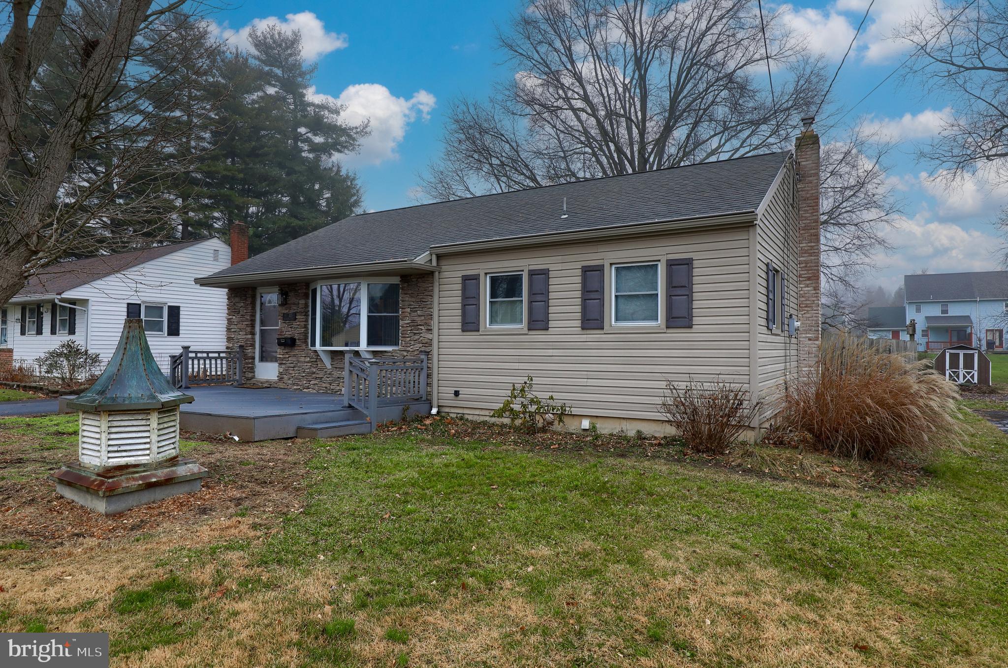 This conveniently located Lancaster County Ranch home is minutes from shopping & restaurants! Home features most hardwood flooring throughout, room off kitchen for dining room, office, or 3rd bedroom, large sunroom overlooking beautiful fenced-in yard!  Room behind the garage  & an attic for additional storage.  Gutter guards, large storage shed with electric, replacement windows,  &, whole house humidifier.