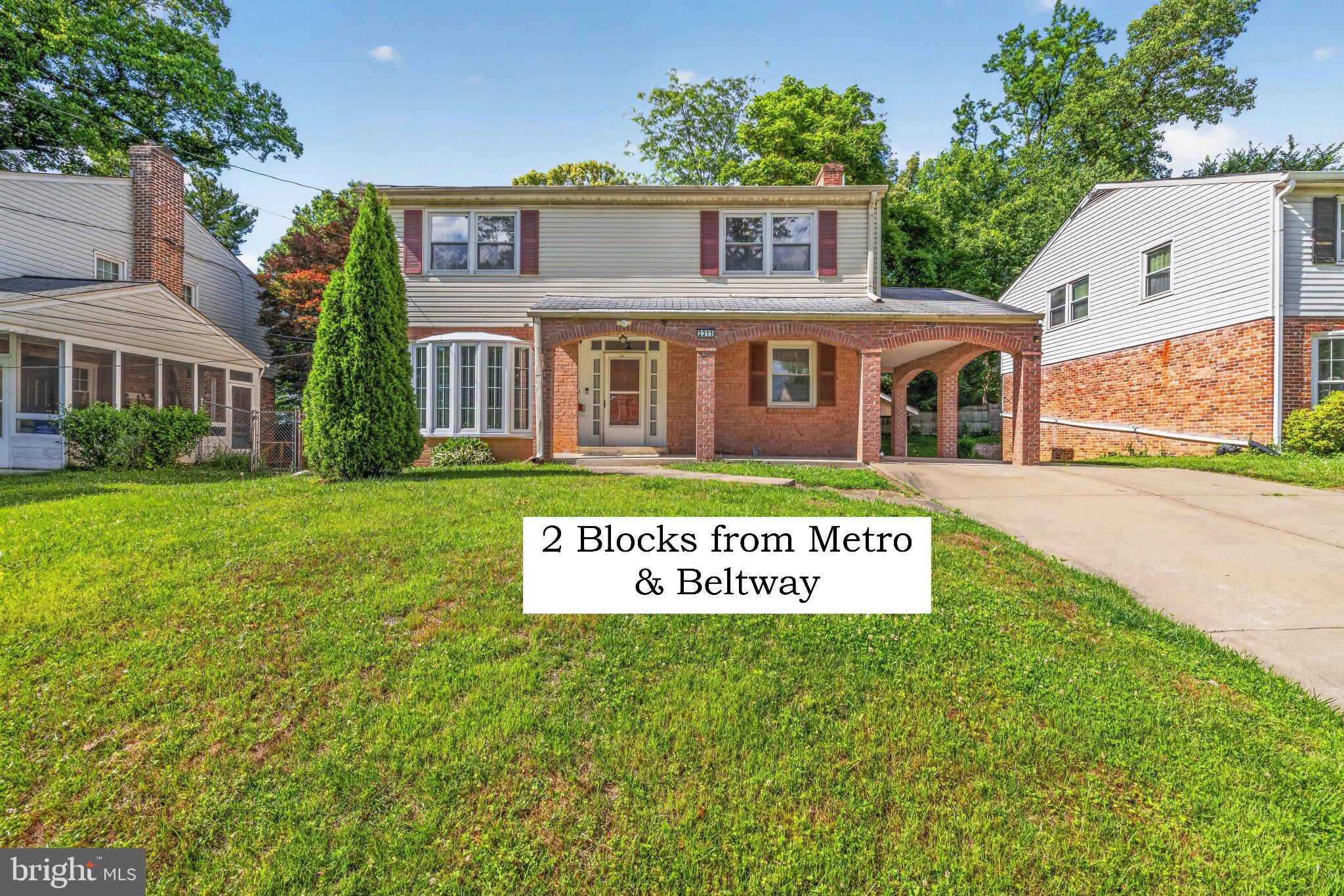 Repriced to align with current market conditions, this beautifully maintained Colonial offers 6 bedrooms and 3.5 bathrooms with 2,040 square feet of above-grade living space. The finished lower level includes 2 additional bedrooms, a full bath, and a separate walk-out entrance—ideal for extended living or income potential.
The home features fresh interior paint, an updated kitchen, and a spacious primary bedroom with an en-suite bath and walk-in cedar closet. Original hardwood floors have been refinished throughout the bedrooms, hallway, and living room, preserving the home's timeless charm. Distinctive arched brick columns enhance the front façade with elegant architectural character.
Recent improvements include a new heating system (November 2022), A/C system (September 2023), a modern bay window (July 2020), and a 12x20 carport (October 2021). The property also offers a rare 7-car driveway, providing exceptional parking capacity.
Ideally located on a quiet cul-de-sac next to a park with a playground, the setting is perfect for outdoor enjoyment, pets, and recreation. Conveniently situated just two blocks from Forest Glen Metro, three blocks from I-495, and minutes from Holy Cross Hospital, NIH, Wheaton, Kensington, and downtown Silver Spring—approximately 10 minutes to the Washington, DC border.
The lower level presents strong rental or Airbnb potential (buyer to verify; contact listing agent for details