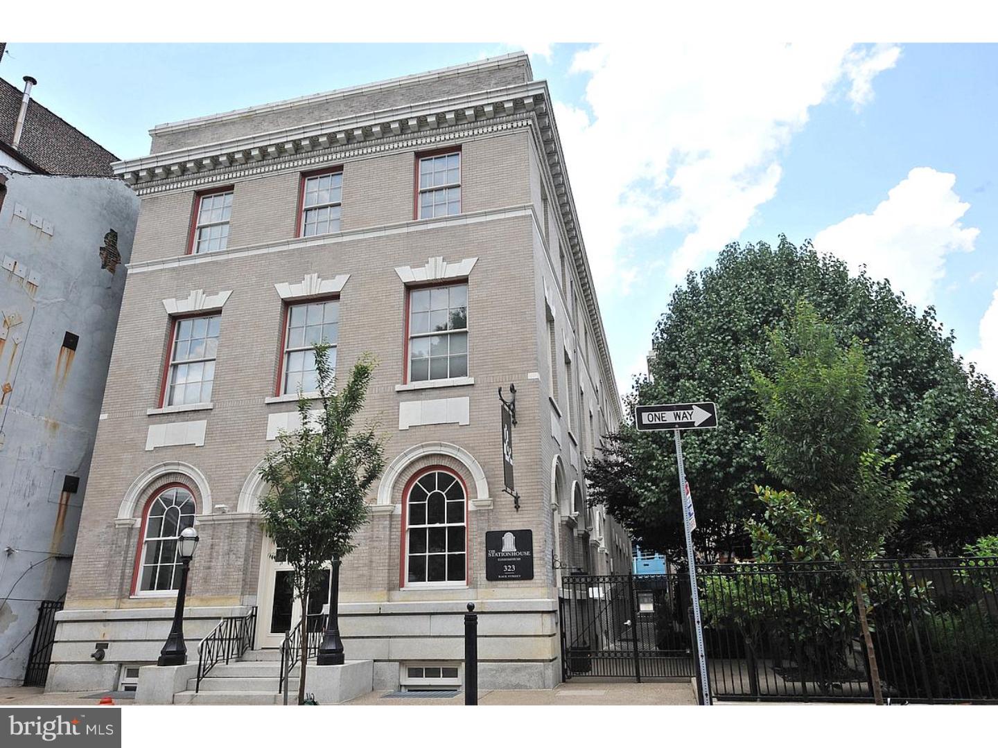 The Stationhouse Condo Community is truly an unique place to call home. This boutique enclave right in the heart of Old City, Philadelphia: on Race between 3rd St and 4th St. Unit H is on the third floor (walk up) of this historic building over looking Race Street with complete southern and eastern exposure. This condo offers wonderful space with 1050 sqft. Big windows fill this condo with light. Details include: one parking space included, hardwood floors, custom cabinetry, crown molding, and tile work, large closets, central heating and cooling, and an absolutely wonderful on site community manager. Wonderful 2 bedroom 1 bath condo apartment available for Sept 1 occupancy. Experience true city living in Old City's vibrant, eclectic community. From the great restaurants, architecture, coffee shops, boutiques, and art galleries, to easy access to the Penn's Landing Waterfront, Northern Liberties, and Downtown Center City- you'll be immersed in culture and activity.  The Stationhouse's prime location gives you access to all areas of Philadelphia within minutes. Walk Score: 98, Bike Score: 95, and Transit Score: 100.