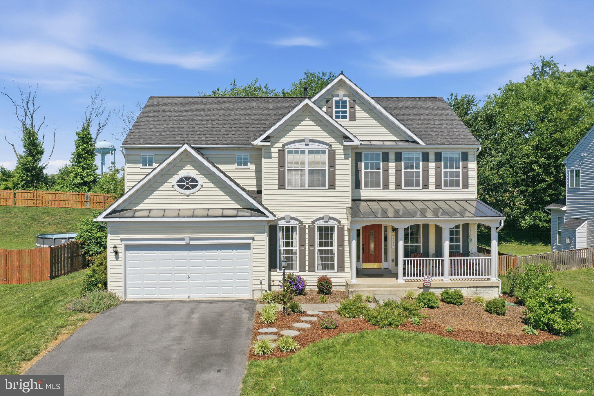 From the moment you arrive, it's easy to appreciate how well this home has been cared for. Situated on a beautifully maintained lot in Demory Farm, the backyard offers the kind of privacy that's becoming harder to find, with mature trees lining the rear of the fully fenced yard. Whether you're enjoying your morning coffee on the Trex deck or spending an afternoon in the 25-foot above-ground pool, this backyard was made to be enjoyed. Even better, the pool vacuum conveys and the sellers have already prepaid professional lawn treatments through the remainder of 2026.

Inside, the main level is bright, open, and designed for the way people live today. The kitchen overlooks the family room, making it easy to stay connected whether you're preparing dinner, helping with homework, or hosting friends. Granite countertops, a center island, a spacious pantry, and a sunny breakfast area create a kitchen that's as functional as it is inviting. A dedicated main-level office offers a quiet place to work from home or manage everyday life.

Upstairs, you'll find four generously sized bedrooms along with the convenience of upper-level laundry. The primary suite is a relaxing retreat featuring a custom closet organizer with a built-in shoe shelf, while the ensuite bath includes separate vanities, medicine cabinets, a tiled shower, soaking tub, and classic plantation shutters.

The finished lower level adds even more flexibility with a spacious recreation room, a separate flex room that works beautifully as an office, guest room, gym, or hobby space, plus two large storage rooms to keep everything organized.

Major updates provide added peace of mind, including a newer roof and HVAC system installed in 2018, an AprilAire furnace humidifier, custom window treatments throughout, and a two-car garage.

Homes that combine flexible living space, thoughtful updates, and a private outdoor setting don't come along every day. If you've been looking for a home that offers room to spread out both inside and out, this one is ready to welcome you home.