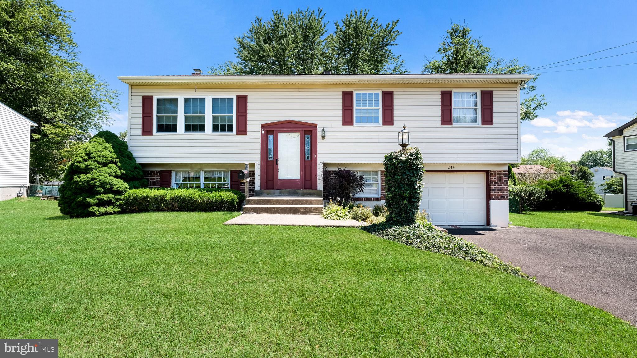 Come check out this well cared for 4 bedroom 2 1/2 bath Bi-Level in the sought after neighborhood of Story Book Homes.  The first owner of this home liked it so much they stayed 63 years.  The main level features a large living room, a dining room and an Eat in Kitchen.  The Kitchen has a gas cooktop, gas wall oven and a stairway to the family room.  Also on the main level is the Primary bedroom with an attached full bath. There is also 2 other bedrooms and another full bath with tub shower.  The hallway has a pocket door for privacy and offers pull down steps for attic access.  Down one of the two stairways you find the lower level with a large family room with wood burning fireplace and has access to the 3 season room addition.  The florida room overlooks the fenced rear yard.  The 4th bedroom would also make a great office or play area or exercise room. This level has 2 additional rooms and a 1/2 bath.  One of the rooms is a Utility room that houses the newer Gas forced hot air heater with central air, as well as the included washer and dryer.  The other is a bonus room that would be great as a workshop, storage or whatever you decide!  Other feature of this lovely home: Newer Roof 2023, Newer HVAC 2020, 6 panel doors,  One car oversized garage with inside access, a garage door opener and a newer expanded driveway. Great location as you will be close to shopping, restaurants, the PA Turnpike as well as SEPTA's regional rail.