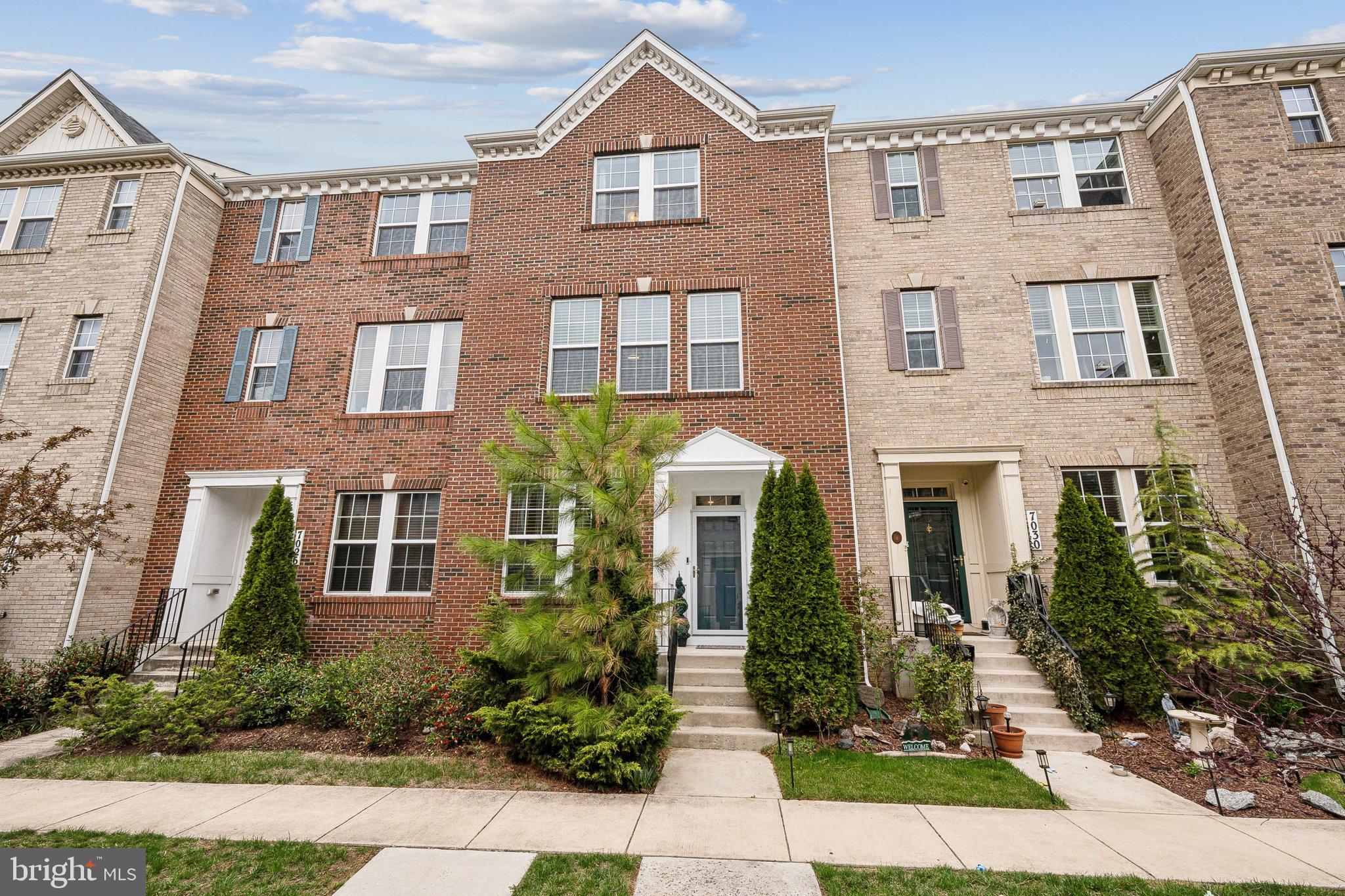 Multiple offers received.  Offer Deadline 4/8 @ 6:00pm.  Welcome to Fox Hunt Estates – where luxury meets convenience. This brick-front townhome is like new and meticulously maintained, showcasing beautiful hardwood floors throughout the main level and a stylish, open-concept layout. The gourmet kitchen is a standout with granite countertops, 42" cabinets, a gas stove, custom backsplash, and stainless-steel appliances—ideal for both everyday living and entertaining. A private deck extends your living space outdoors. With four bedrooms, the home offers flexibility and comfort, including a spacious owner’s suite with a beautiful feature wall, walk-in closet, and a custom bath with detailed tilework. The lower level includes a private bedroom with its own en suite bath—perfect for guests or multigenerational living. Top-floor laundry, a private garage with driveway parking, and tasteful decorative flair throughout complete the package. Just 7 miles to Fort Meade and 30 miles to Washington, DC, this home offers both elegance and an easy commute.