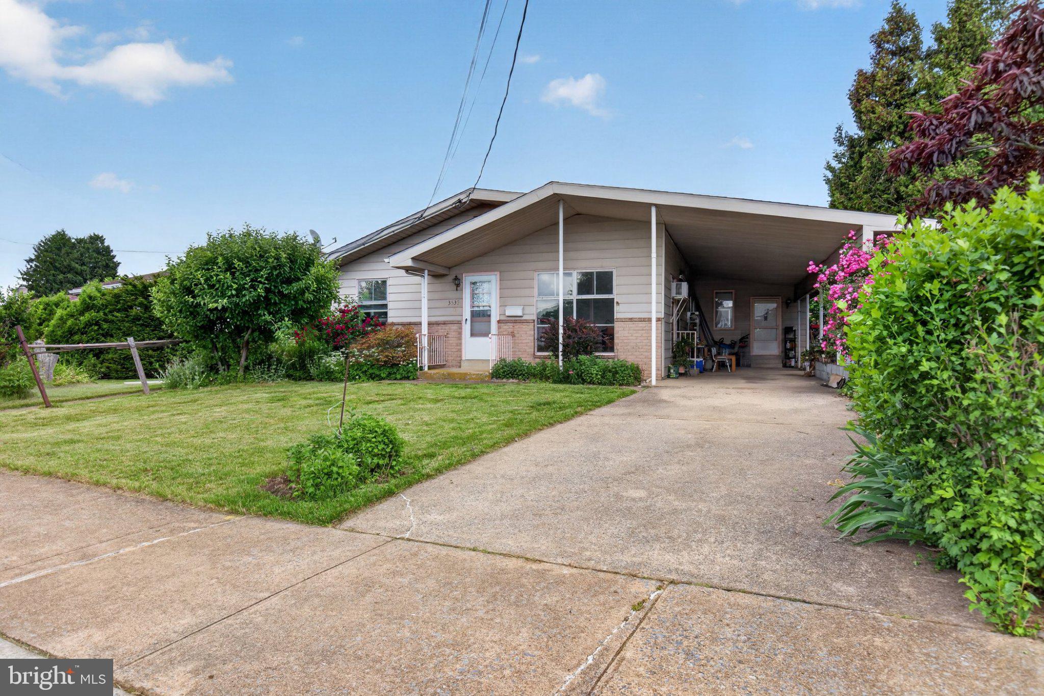 This home has unlimited potential in the heart of Camp Hill School District! Main level features 3 BD, 2 full baths and large sunroom. This timeless ranch home invites you in with plenty of large windows, fresh paint and new floors.  Large basement has 1 BD, 1.5 baths and a kitchen. Basement needs renovations. Carport fits 2 cars. Extensive gardening including mature Pear, Persimmon, and Mulberry trees.  A few blocks away from grocery store, gym, restaurants and shopping. Ultra convenient to 83, 81 via 581 and 15.