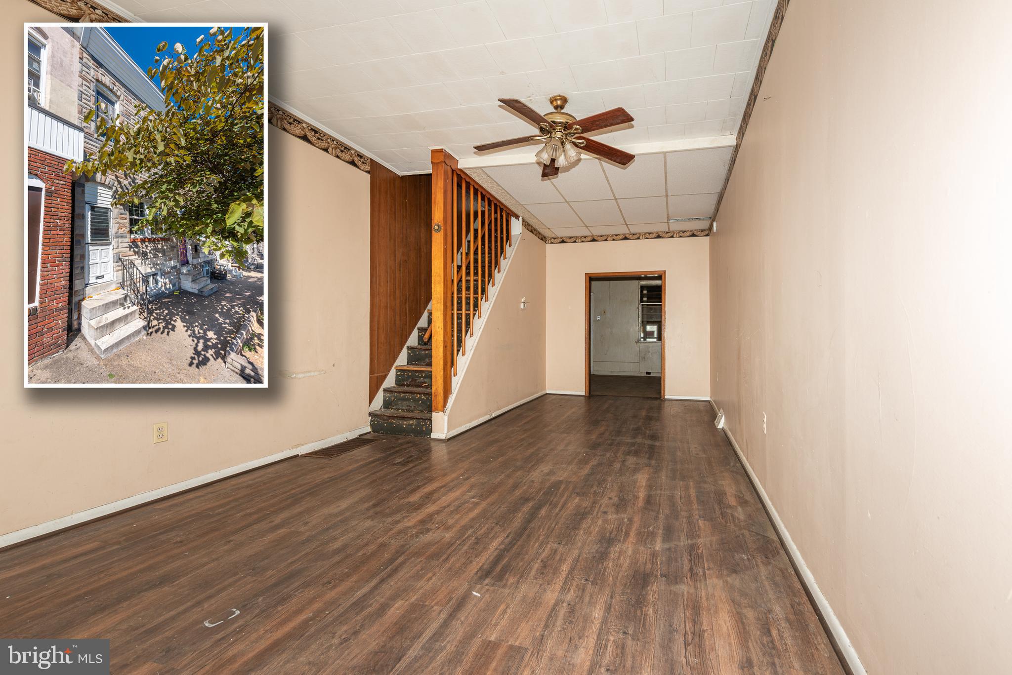 CALLING ALL INVESTORS!  RENOVATION OPPORTUNITY IN HOT HIGHLANDTOWN!    Over 1,500 sq. ft. of potential living space - main level with a large living room, dining room, and kitchen with tall ceilings, upper level with 2 large bedrooms and 1 full bath, and a full basement that can be finished to add more living space!  Tons of renovations happening in the area and located close to Patterson Park, Canton, and Bayview!
