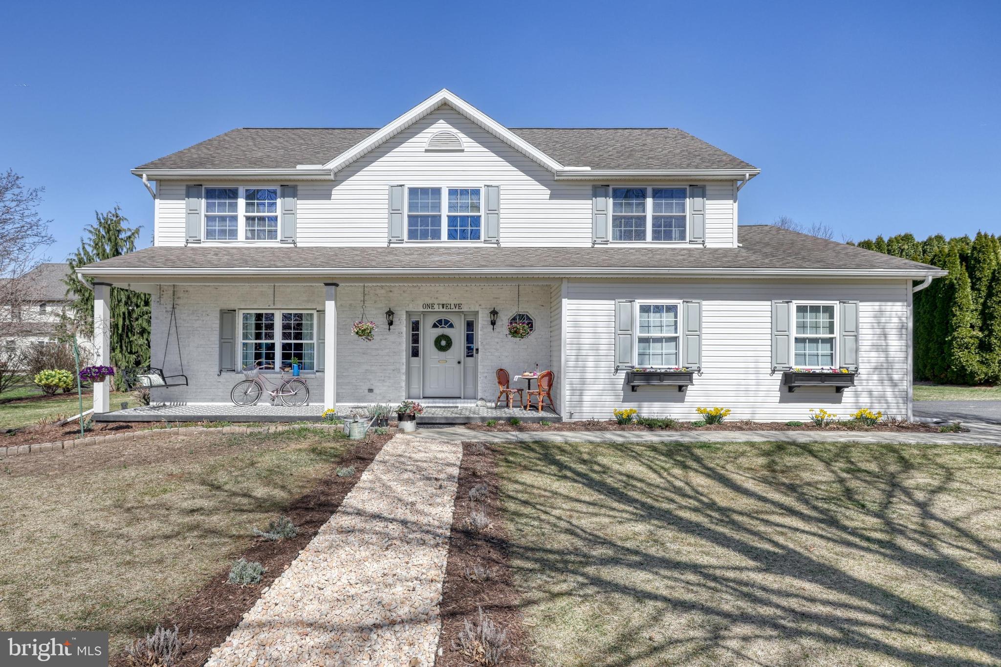 Nestled on a quiet street in a quaint subdivision, this meticulously updated 4-bedroom, 3.5-bathroom home offers 2,476 square feet of above-grade living space, plus an additional 540 sq. ft. finished basement featuring a beautiful bathroom with a large tile shower, a kitchenette, and an extra-large storage room with freestanding shelving in place that convey with the sale. The downstairs is perfect for guests, an in-law suite, or additional living space.
Upon entering under the rose arbor, the lavender lined walkway draws you down the charming stone path to the hand painted front porch that is truly one of a kind. Spend your evenings on the swing and enjoy the peace and quiet of a lovely neighborhood.
Inside the front door, you are greeted by a charming brick reading nook with built-in storage and places to hang guests’ coats. This sets the tone for the character and warmth found throughout the home.
The European-inspired kitchen is a chef’s dream, featuring custom-built cabinetry with several unique features and a large 6 burner, dual fuel range. A bespoke, adjustable island expands to provide additional workspace, while a European stone surround and cozy gas fireplace in the adjacent living area adds elegance and warmth.
Upstairs, the primary suite boasts a light-filled retreat that features a peaceful oasis with a spa-like bath, perfect for unwinding after a long day. The large walk-in closet offers plenty of room to store your belongings, making it easy to stay organized and clutter-free. The luxurious en suite bath with double, freestanding vanities and a large soaking whirlpool tub is the ideal escape.
The convenience of top-floor laundry further enhance the home’s functionality. The 3 remaining bedrooms on the top floor provide ample space and comfort for children’s rooms, a guest room, or home office. There is a well-appointed second-story bathroom, with double vanity, newly tiled walls/floor and modern fixtures. All new blinds have been added to each space for privacy and style.
From the main floor you will step outside through sliding Patio doors to a stunning covered patio. The gazebo is complete with adjustable shades for comfort and privacy. The beautiful backyard retreat features wildflowers and a fire pit for long summer evenings toasting s’mores. There is also an awesome 14 ft inground trampoline (new padding 2025), which will make your home the “go to” for outdoor fun!
The spacious attached two-car garage offers ample room for 2 vehicles, storage, and workspace. Thoughtfully designed with built-in shelving, it provides convenient organization for tools, gear, and household essentials. A premium French-door refrigerator and freezer are included with the sale. Whether you're looking for extra storage or a well-equipped workshop, this garage is ready to meet your needs.

Move in with confidence—this home has undergone a thorough inspection with a full report available for potential buyers. Dual zone HVAC systems have been professionally cleaned and serviced in 2025 for optimal performance. Carpets have been professionally cleaned.

Every inch of this home blends classic charm with modern updates, creating a warm and inviting atmosphere.

Additional Upgrades Include:

New garage door (2025)
Brick reading nook at the entrance (2024)
Dual-zone air conditioning (2023)
New bathroom/remodeled basement (2022)
Hardwood floor to front room (2021)
Completely remodeled kitchen (2020-2021)



Located in an ideal setting, this home is within walking distance to the Children’s Lake, local cafés, and the Appalachian Trail. Only 12 minutes to Carlisle Barracks. It’s also conveniently close to schools, I-81, and shopping, offering the perfect balance of tranquility and accessibility.

Don’t miss your chance to own this beautifully updated, character-filled home!
