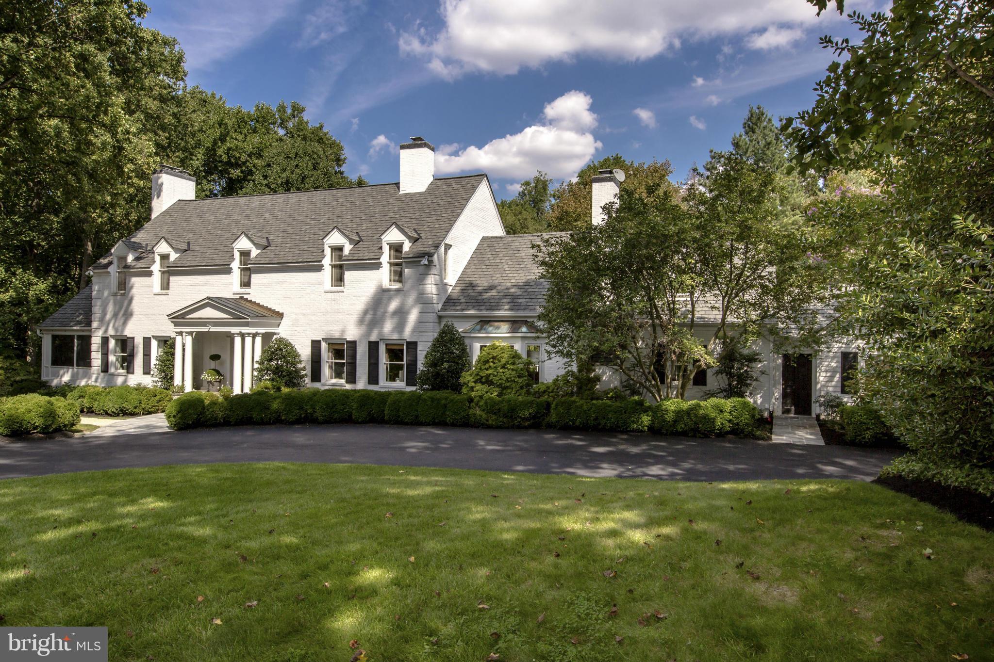 OPEN SUNDAY, JUNE 28FROM 2-4 - Charming colonial sited on 1 acre lot on cul-de-sac only minutes from DC.  Featuring elegant formal rooms, gourmet kitchen, paneled library, two-story family room, 5 bedrooms, 6 full baths,  2 half baths, fantastic screened porch, large pool with flagstone patio, and 3 car garage. The pool is open and the house looks fabulous