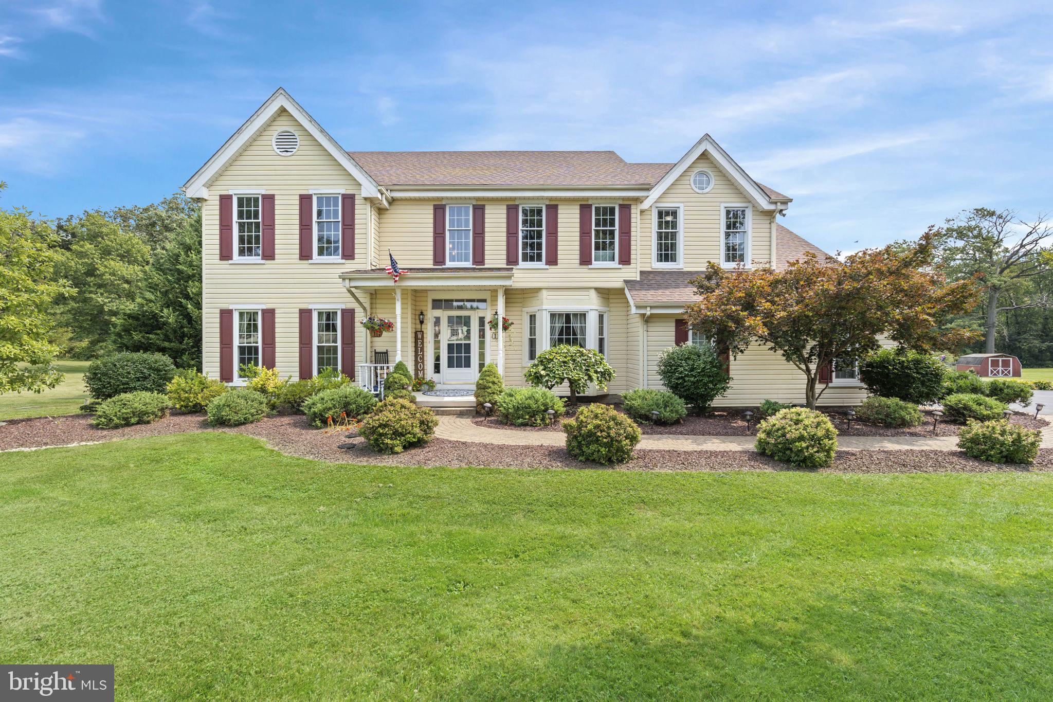 Welcome to this lovely 4 bedroom, 2 1/2 bath home in sought after Meadow Woods Community!! Perfectly situated with 3.6 Acre lot with mature landscaped trees, perennial plants, and manicured lawn boost the curb appeal. Proud ownership is evident throughout the house. A Truly Move-In Ready Home is available!! Nice hardscape walkway leading to welcoming front porch. Step in to two story foyer with a winch system to make changing light bulbs a snap. Main level features an open floor plan, neutral interior paint,  living room, formal dining room which can accommodate 12 plus guest for formal dining. Handy Central Vacuum system.  Kitchen is completely renovated with new stainless steel appliances, granite counter, glass tiled back splash  with plenty of cabinets, center island, new 4 plus bar top counter with the granite  over looking the Family room with stone fireplace, custom built in book cases are on each side of fireplace. Easy access to the deck and backyard from kitchen  for cook out or BBQ. Laundry, Den/Office as well as the  inside access to the garage are conveniently located off of kitchen. Upper level features; Primary room with bonus sitting room, walk-in closet and renovated 4 piece bathroom suite. Relax in the soaking tub to unwind from the day. 3 bedrooms are generous in size and all with large closets to accommodate any wardrobes. Finished basement can be a work out room, game room or media room. Step out to the Backyard oasis!! Entertaining and gathering will be a breeze. Multiple outdoor entertaining areas; Private pavilion with ceiling fan, outdoor lights with built in bench and added privacy screen, speakers and TV. Multiple decks  with 20' retractable awning for morning and afternoon shade,  hot-tub and fire pit for chilly nights, In-ground 20'x40' pool for ultimate Summer staycation!! Current owner has been hosting intimate Jazz concert in their pavilion and pool side. Bring your horse to this 3.6 acre and enjoy the view and tranquility!! Expanded driveway with basketball backboard are perfect for practicing 3 pointers and practice tee off at your own golf tee box(2022)!! Enjoy not having restrictive HOA and relatively low property taxes. Additional updates include: Water heater(2013), basement remodel with heat and AC(2015), Pool-liner(2016), New roof, gutter and some windows(2017), Water system with UV and conditioning system(2018), New septic(2018), Pavilion(2019), and generator. Conveniently located to Avon Grove Charter, Fair Hill park, nature hiking, biking and horse back riding, close to tax free shopping in DE and major Rts and eateries. Don't miss this spectacular home!!!!