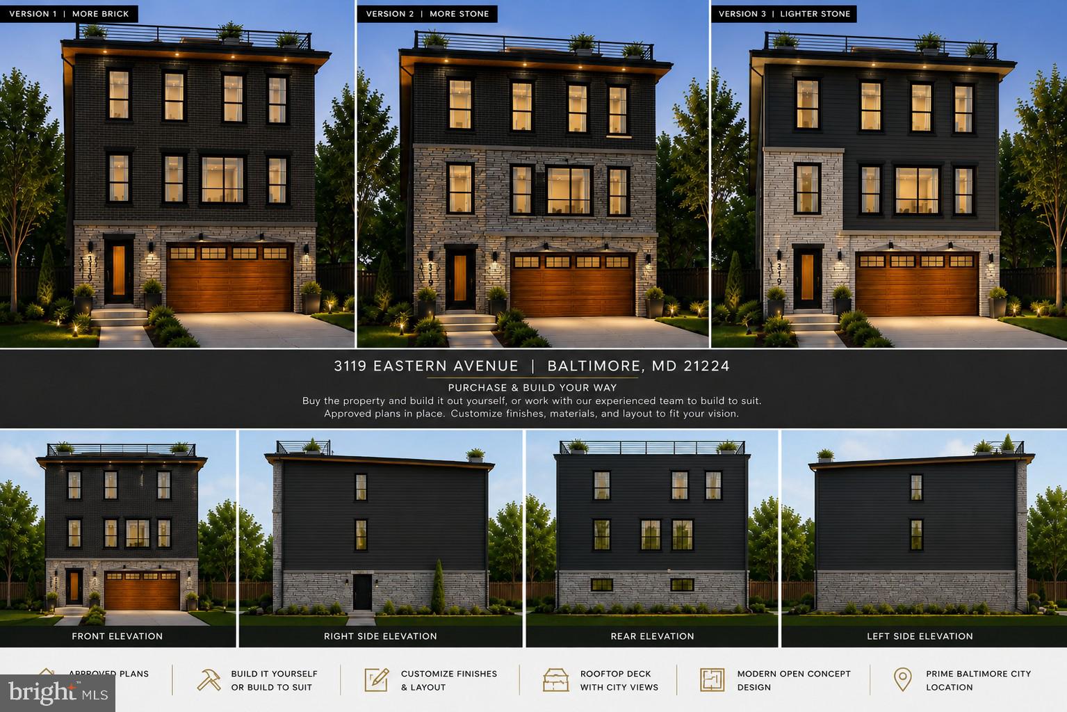 Opportunity meets flexibility at this prime Baltimore City location with a 2 Car Garage! This property is being offered as a unique chance for buyers, investors, or developers to purchase and complete the project to their own specifications or partner with our team to bring a fully customized vision to life.

Approved plans are in place for a stunning modern home featuring a rooftop deck, open-concept living, and a thoughtfully designed layout. Plans include 3 bedrooms, 2 full bathrooms, and 2 half bathrooms. Buyers can take advantage of the groundwork already completed and choose to build independently or hire our experienced builder for a seamless, build-to-suit experience.

Whether you’re looking to create your dream home or maximize investment potential, this property offers versatility, design-forward potential, and a streamlined path to completion.
