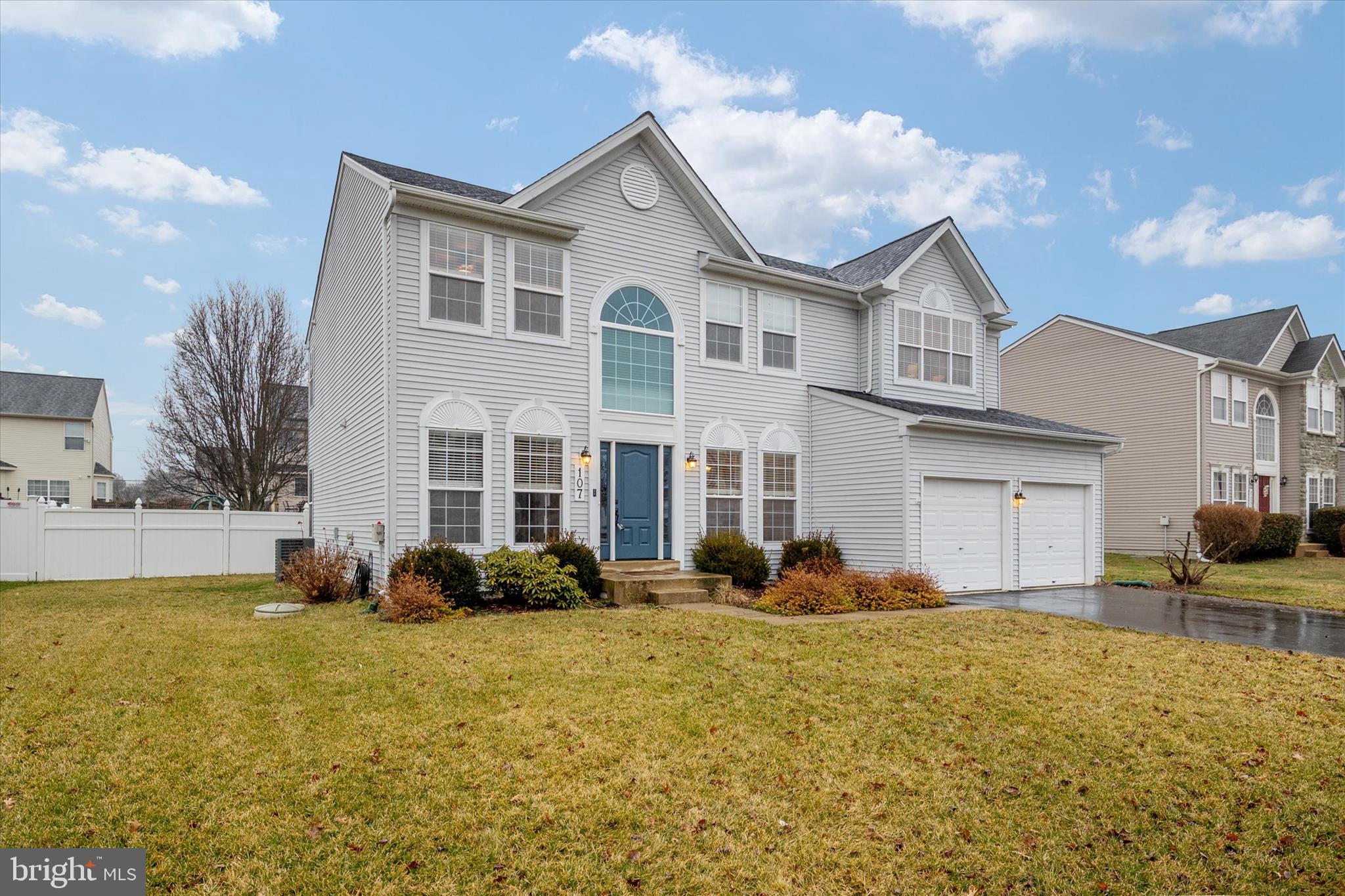 **Still available to TOUR!** Looking for home that offers room to grow, work and relax? 107 Meadowcroft Drive is the spacious Colonial you've been waiting to tour! The main level offers two versatile bonus rooms that can easily function as a home office, playroom, den or hobby space. At the heart of the home, the large kitchen features a center island, pantry and plenty of cabinetry, making it both functional and inviting for everyday living and gathering. The living area features a cozy gas fireplace with a beautiful stone accent, creating a warm focal point for the space.

Upstairs, you’ll find five bedrooms, providing flexibility for family, guests or additional work from home needs. Step outside to the large rear deck overlooking the fully fenced backyard. Perfect for relaxing, playtime or entertaining. An attached two-car garage and abundant storage throughout the home add to the everyday convenience. A comfortable home with generous space and endless potential to make it your own. Community offers concrete sidewalks, playground, soccer field, walking path and pavilion with picnic tables! Moments to Downtown Centreville with coffee shops, pizza parlors, delicious drinks, bookstore and pharmacy!