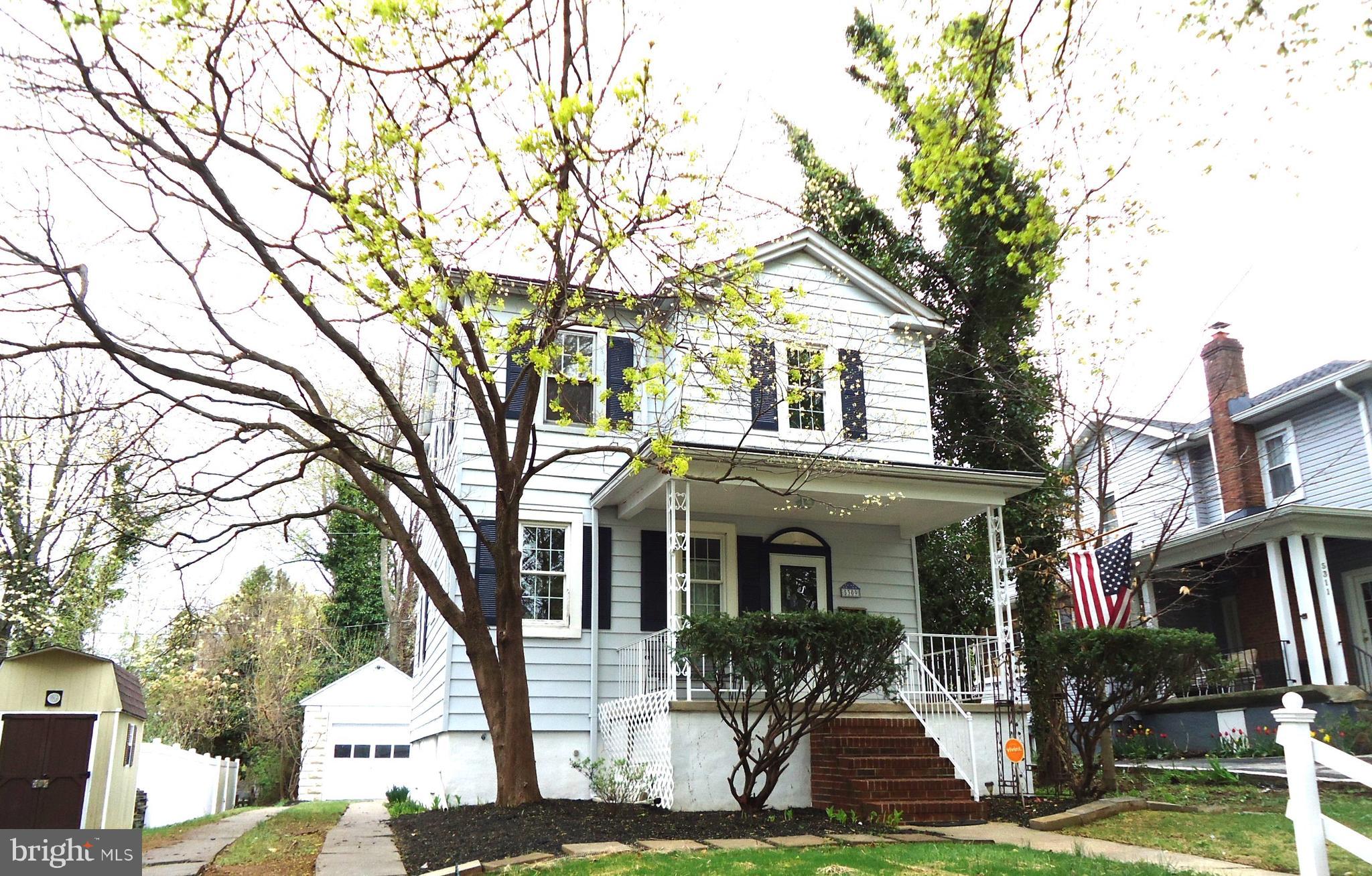 This Wonderful and Charming circa 1927 Yesteryear Colonial is just Waiting For You to call it "Home!"  Featuring: Red Oak Flooring on 1st floor and Heart Pine on the Second floor- Remodeled Kitchen-Built In Dining Room CORNER CABINETS-Roof 2020; Furnace 2011; Hot Water Heater 4 years young; Gutter Helmets Added; Relined Chimney; Relax on the Covered Front Porch or Enjoy your dinner on the Back Patio; Easy Attic Access with plenty of room for storage in this floored space; One Car DETACHED GARAGE; Stained Glass Windows; and more!