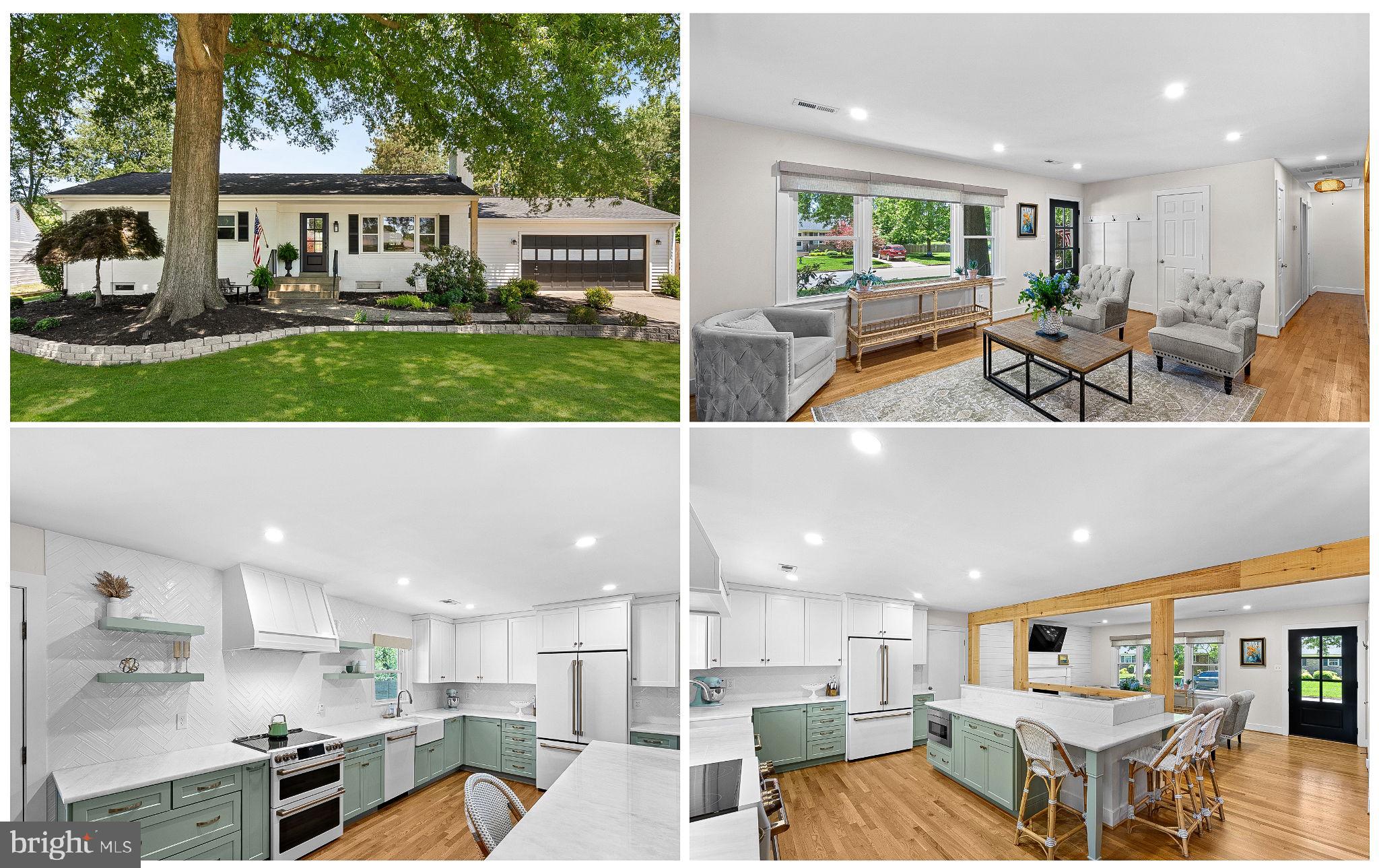 Welcome to this gorgeous, thoughtfully renovated home located on a quaint enclave of homes on a non-thru street in the heart of charming Hamilton, Virginia! This home is truly move-in ready with tasteful updates both on the interior as well as the exterior. You will love the curb appeal offered with this picturesque setting from the white painted solid brick home, lovely hardscaping, mature trees and landscaping and a concrete driveway leading to the oversized two car garage. Upon entering the home you are instantly captivated by the light filled main living area featuring lovely refinished white oak hardwood flooring throughout, exposed natural wood beams and a desirable open concept floor plan. The living room is spacious with a wood-burning fireplace, shiplap accent wall and recessed lighting. The kitchen is simply stunning showcasing elevated custom cabinetry, a custom range hood, Carrera marble countertops, designer Cafe appliances, farm sink, herringbone backsplash, an island perfect for casual dining and entertaining and a dining area that can accommodate a large dining table. The hallway off the family room leads to the  primary suite with a large closet and a renovated en-suite with an oversized walk-in shower with frameless glass and beautiful tilework throughout. Two additional large bedrooms and a full bathroom complete the main level. Take the hardwood stairs to the finished lower level where you have a huge recreation room featuring LVP flooring and a second fireplace with a woodstove insert. This lower level also has a private den that is perfect for a fourth bedroom option or a home office, a full bathroom, a laundry room, additional storage space as well as a hallway leading to the rear door to walk up to the back patio. Off the back of the home is a spacious screened porch with ceiling fan perfect for enjoying many seasons throughout the year. Take the stairs leading down to the brick patio for additional lounging space overlooking a flat and usable fully fenced backyard backing to park space. This home offers an ideal location walkable to all that the town of Hamilton has to offer like great restaurants, specialty grocers, Hamilton Park, the local holiday parade route and more!  ** Truly have the peace of mind of a turn key home knowing the sellers have completed ALL of the following UPDATES: New ROOF and GUTTERS 2019, NEW WINDOWS 2018, NEW HEAT PUMP and AIR HANDLER 2021, NEW WATER HEATER  2018, FINISHED BASEMENT 2018, both CHIMNEY FLUS  REPLACED AND FIREPLACE HEARTH  2023, NEW WOOD STOVE INSERT 2023, NEW WATER SOFTENER SYSTEM 2021, FENCE INSTALLED 2024, FULL KITCHEN RENOVATION 2021, NEW WASHER DRYER 2026, NEW FRONT DOOR 2025, EXTERIOR PAINTING 2024, PRIMARY BATH RENOVATION 2024, AIR DUCT REPLACEMENT 2021, EXTERNAL SHUT OFF VALVES REPLACED 2024,  INTERNAL SHUT OFF VALVES REPLACED 2021, REFINISHED ALL HARDWOOD FLOORING 2021**