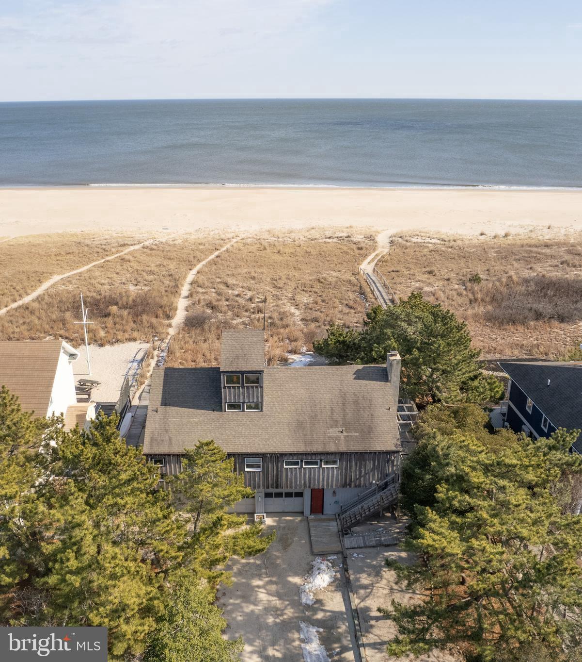 Ocean Front Home, in the  Private Community of Sussex Shores!!
    For the first time in over 4 years and only the second time in the last seven years, an Ocean Front home in exclusive Sussex Shores is available for sale. This one of a kind replica of the original Fenwick Island Life Saving Station, complete with three levels, five Bedrooms and a Crow's Nest to overlook the beach and Atlantic Ocean features unique woodworking and endless possibilities. 
     The location features include a short walk to the town of Bethany Beach and all that it has too offer, along with the peace and luxury of your own private beach and community. 
    This unique home has all of the wants for a seasoned beach goer and a one of a kind view of the Atlantic Ocean. From the ocean breeze on the front screened porch to the ocean views from several bedrooms, this property shows its well preserved charm. There are three bedrooms on the first level, along with the kitchen, living area, dining area and multiple porches. The second level has 2 bedrooms with beautiful ocean views, and one and a half baths. Outdoor features include a porch overlooking the Atlantic Ocean and the beach and a storage area for beach chairs and umbrellas. 
This is a one of a kind opportunity to own in Bethany Beach's finest oceanfront community.