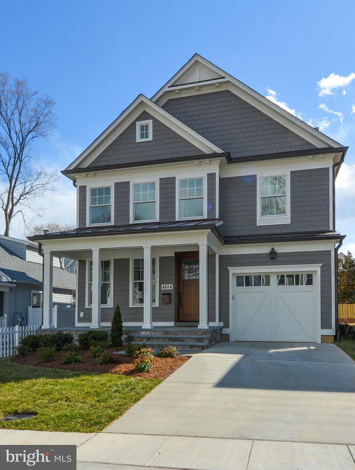 100% completed! Two new homes to choose from. 4-lvl Arts & Crafts Colonial, walking distance to everything Bethesda has to offer. 5BR, 5.5 BA, fin lwr lvl w/rec rm,au pair suite and plenty of storage. Banquet size dining rm, gourmet kitchen, granite counters, hrdwd flrs. Owner's suite w/WIC. Attached garage, covered frnt porch, flgstn back patio w/gas grill hook-up. Time to customize!