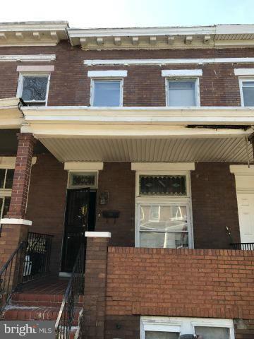 Wonderful opportunity to own this all brick porchfront rowhome in Baltimore City.  Enjoy nice room sizes, wood floors, and eat in kitchen.  Use the basement for added storage or finish off for additional space.  The rear patio is perfect for warm weather fun.  Just minutes from Downtown Baltimore!
