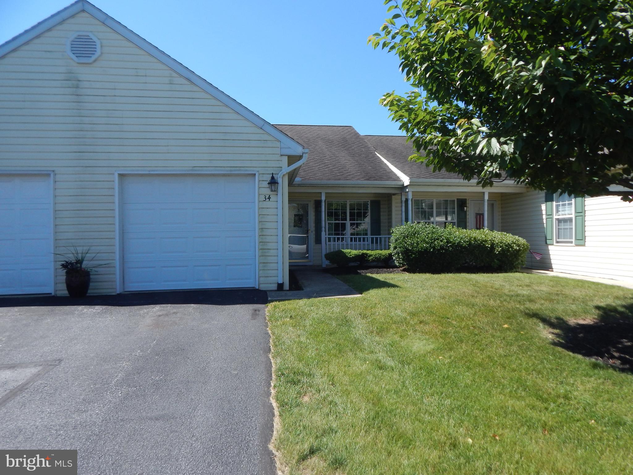 Looking to downsize and not have exterior maintenance?  This one floor condo 55+ condo may be the ticket for you.   Open and spacious, 2 bedrooms and 2 baths with all appliances (except washer and dryer) make this a must see. Property could use some TLC----priced accordingly.