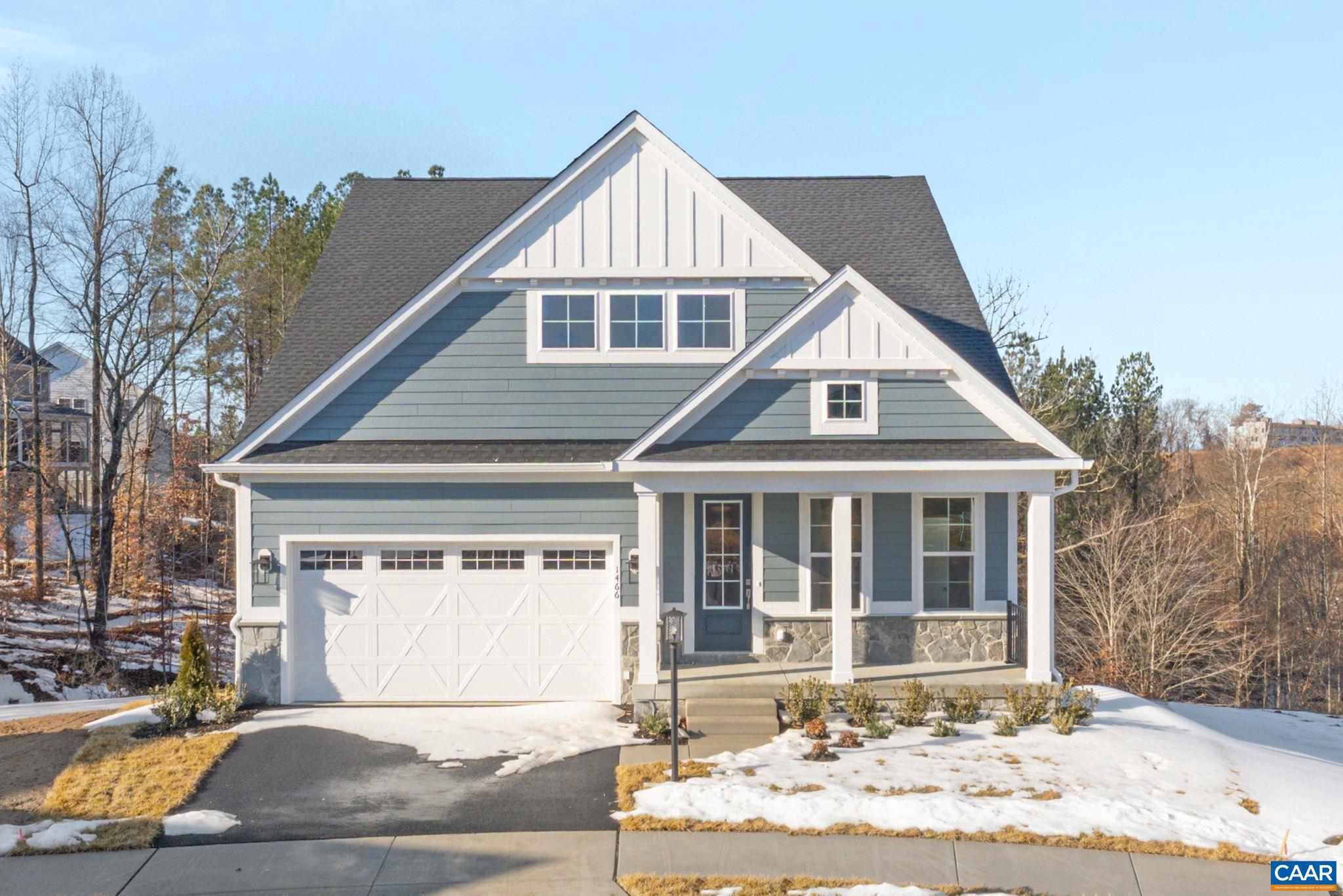 Introducing the brand new, to-be-built Lantana on an unfinished walkout basement foundation, available for customization in Belvedere with a 7-8 month build timefram. This beautiful home features a stunning two-story family room with vaulted ceilings that flow seamlessly into the dining area and kitchen. Adjacent to the kitchen and dining space, you'll find the main-level primary suite, complete with two spacious walk-in closets. Upstairs, an open loft, two additional bedrooms, and a full bathroom provide ample living space, with the option to add a fourth bedroom and another full bath. Option to finish the basement with a rec room, bedroom and full bathroom. The open and airy floor plan is complemented by an impressive array of included features, such as a gourmet kitchen, walk-in pantry, gas fireplace, and more.  Belvedere offers an array of amenities, including access to parks, close proximity to the Rivanna trailhead, the nearby SOCA Fieldhouse, a dedicated dog park for pet owners, and enchanting playground areas.  Pricing varies by elevation. Lot premiums may apply. Photos are of a similar home and may show optional upgrades. Virtual staging is provided for inspirational purposes only.,Granite Counter,Maple Cabinets,Painted Cabinets,White Cabinets,Wood Cabinets,Fireplace in Family Room
