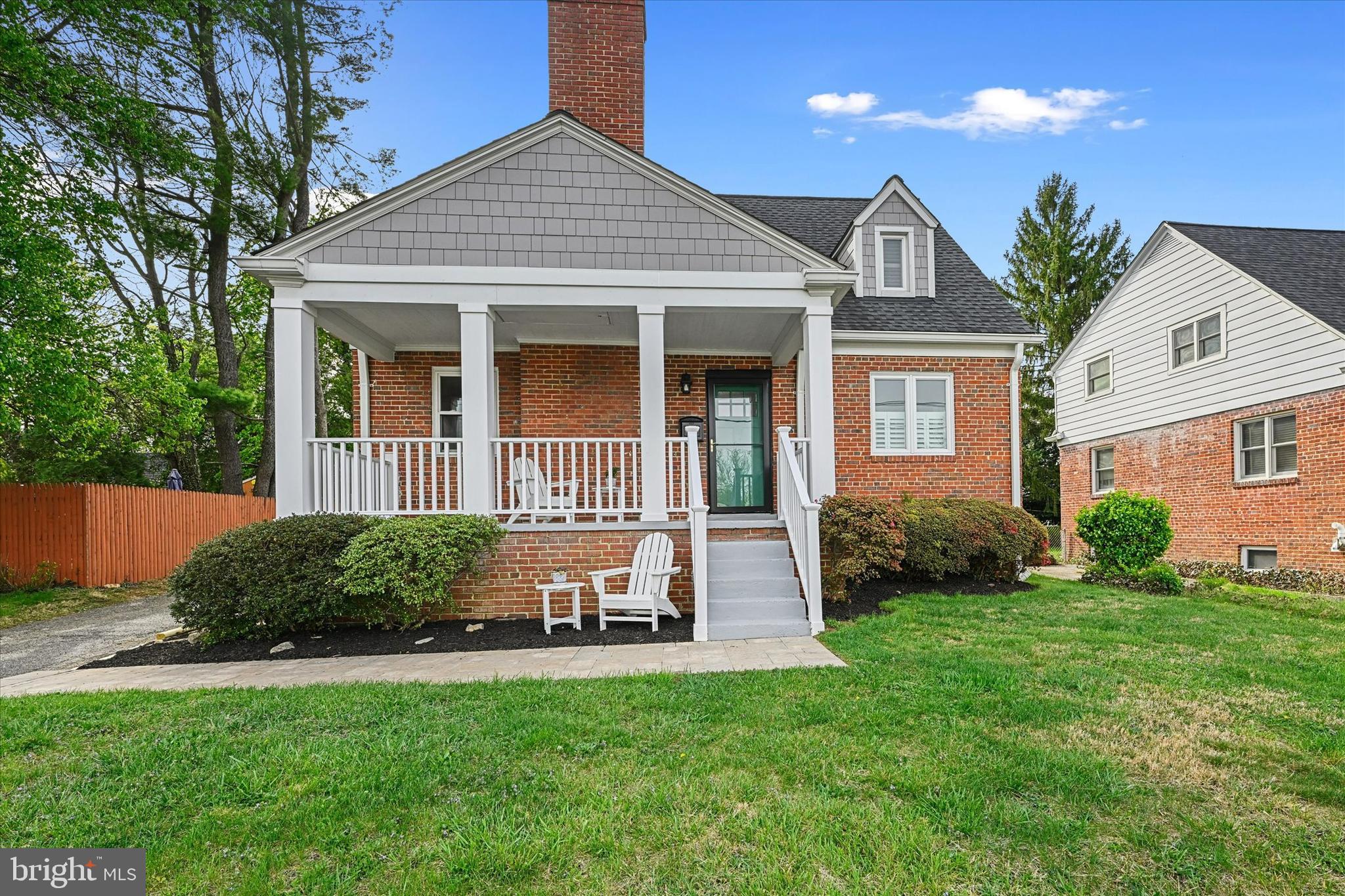 DEAD-END STREET Stunning Cape Cod perched on a hill on a dead-end street in highly sought after South Four Corners community, boasting recently renovated high end Kitchen, Bathrooms, Study and Oversized Detached Garage/Patio. Pride in Ownership abounds with plantation shutters and original hard wood floors throughout the entire home.  There are also custom built-in cabinets on the main level along with a rare full bathroom and bedroom currently being used as an office. Upstairs, 3 spacious bedrooms share a marble tile and slate floor bath with plenty of closet storage. Basement is expansive and ready for the new owner’s personal touches.  Enjoy mornings on the front porch and evenings gathered around the fire pit at the custom-built patio that adjoins the newly renovated detached garage.  See MLS listing for complete list of upgrades and renovations. Close to trails, redline metro, multiple access points to 495/95.
