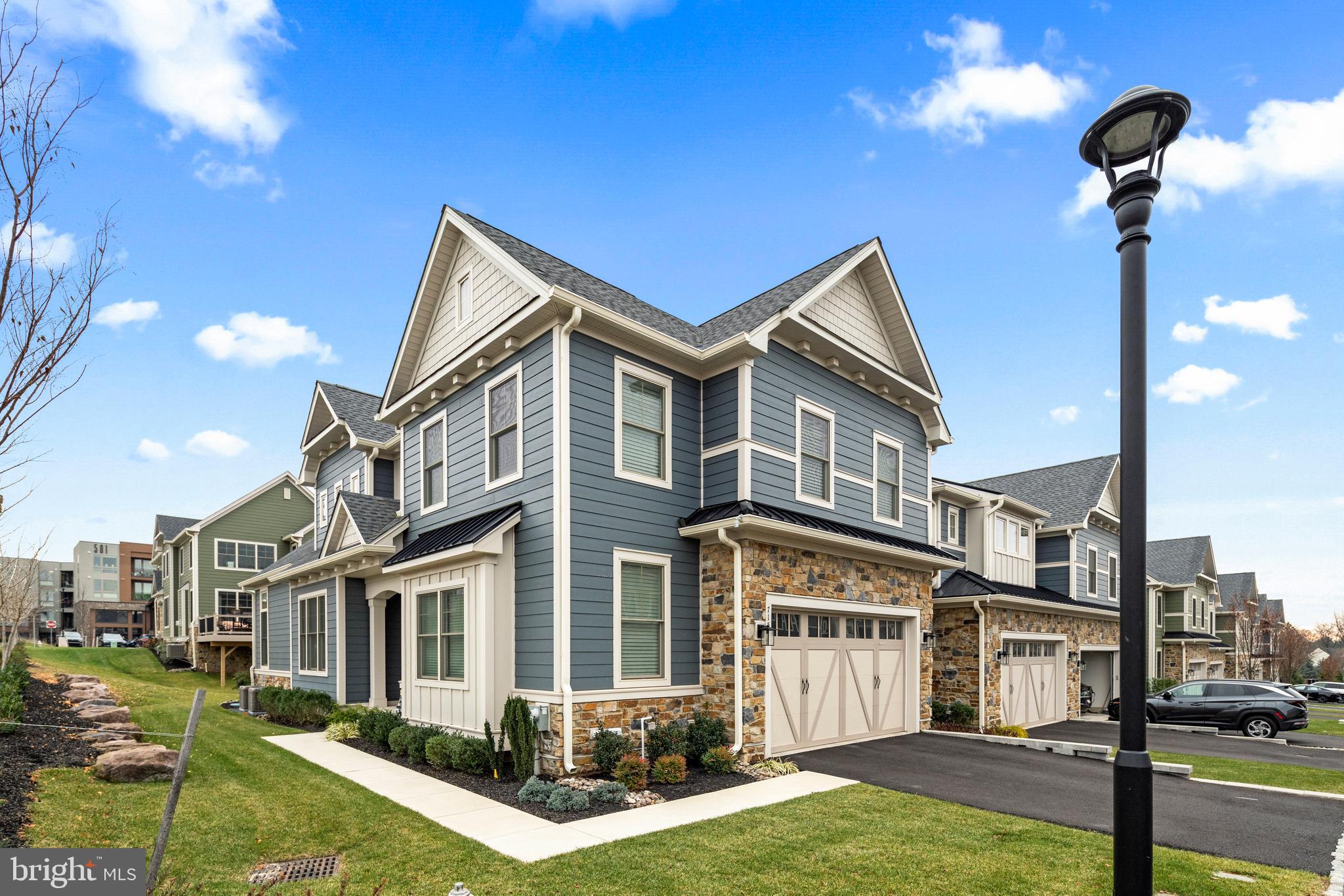NEW Carriage Homesite! Introducing Mattison Estate. With luxury details throughout, your new home will provide everything you need. The Goldenberg Group and Guidi Homes present a masterfully-planned luxury community in the heart of Upper Dublin Township, within walking distance to Ambler borough, nestled on the beautiful grounds of the legendary Lindenwold Estate. This community will feature both Carriage Homes and Villas elegantly designed to preserve and complement the historic elegance of the Estate while showcasing superior modern architecture and custom design. The 2,909 square foot Windsor is perfect for the modern-day Gatsby looking to entertain. The impressive foyer flows seamlessly into the open-concept hospitality spaces. The family room, with its vaulted ceiling, dining room, deck, and gourmet kitchen, are all perfect spaces for mingling with guests. The first-floor owner's suite features two large walk-in closets and a private full bath conveniently located just around the corner from the laundry and the 2-car garage. At the top of the staircase, a loft/study space overlooks the foyer and the family room, the perfect platform for the grandest toasts. Just above the owners enjoy two additional bedrooms with walk-in closets sharing a full bath just above the owner's suite. The photos and tour are of the original Windsor Model Home. The price includes lot premium, optional 1st-floor layout, breakfast extension option, 7'8" interior doors, concealed sprinkler heads, 75-gallon hot water heater, and rough-in plumbing in the basement for a 3-piece bathroom. Photos shown are of the model home and do not represent the features and layout of this specific property.