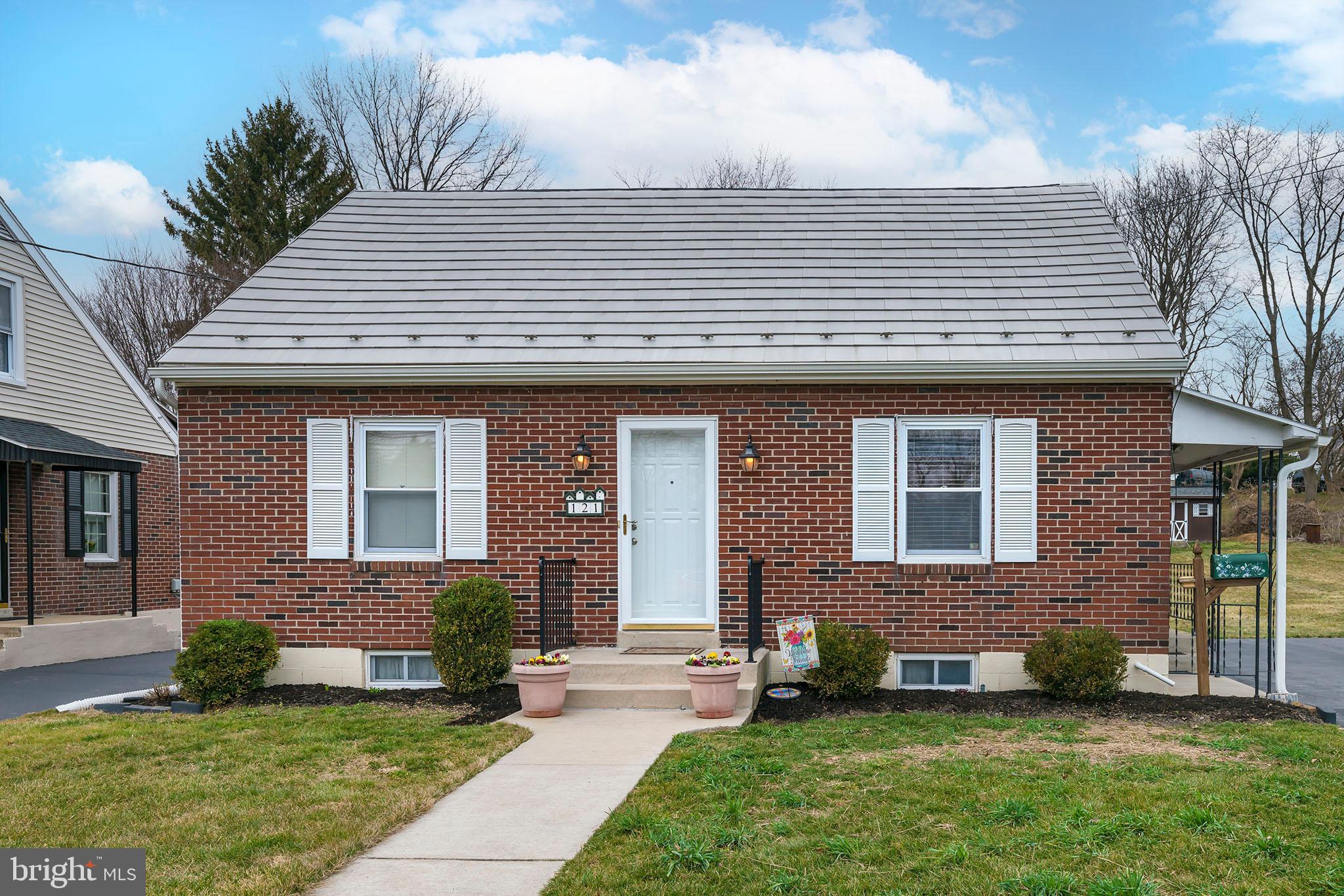 Adorable Brick Cape located with-in walking distance to Ephrata High School, Park and Community Pool. This home features First floor Bedroom and Full bath with whirlpool tub, beautiful living room with hardwood flooring leading into dining room with new slider doors to deck. Upstairs features a large master suite with a private full bath and 2 large closets. Bedroom 3/Bonus room is a walk through room off the master bedroom.  Home is very well maintained. Newer electric panel, front door, radon removal system, water proofing system (transfers with sale of house) and new gutters. Metal roof is durable and long lasting. Must see and a fabulous location!